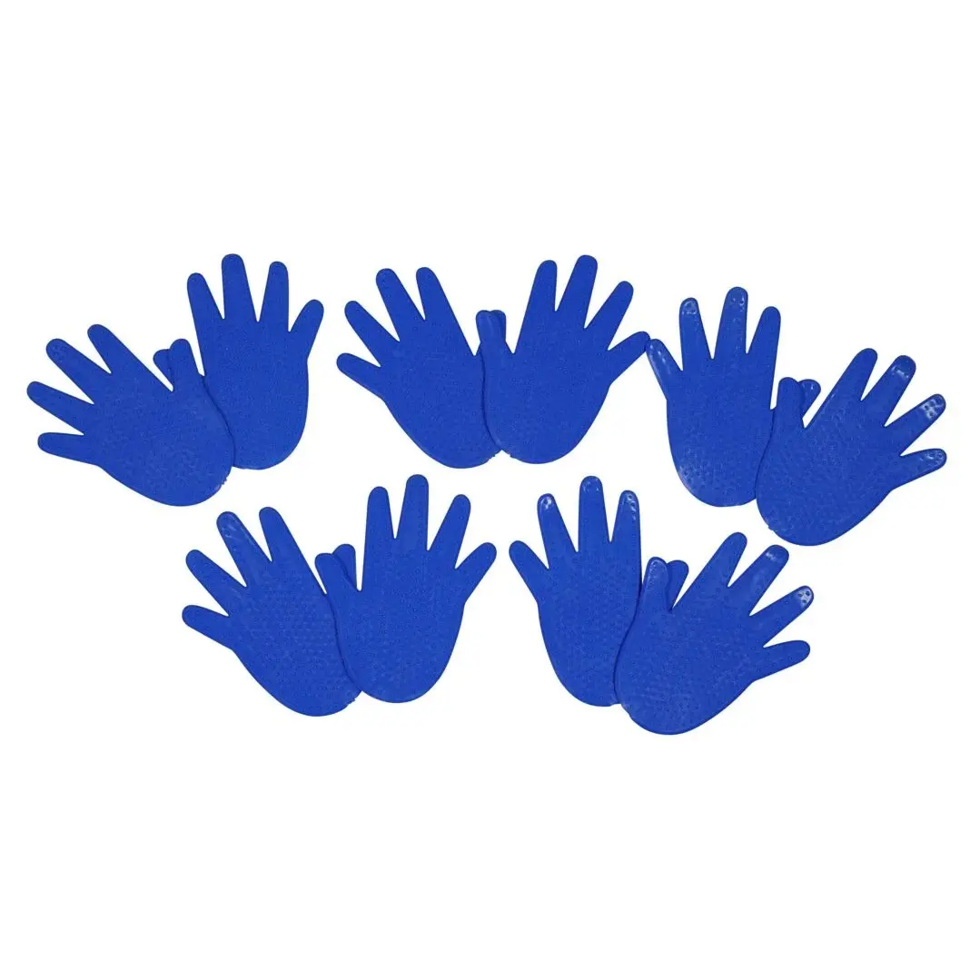 Accessoire für Bodenmarkierung Hände (x5) - Bleu - unisex - Size: 11x16 cm