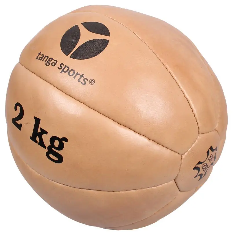 Tanga sports Médecine-ball en cuir , Orange, Taille 27 cm