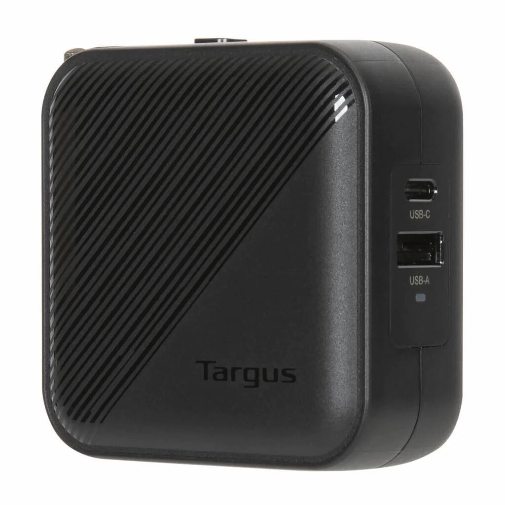 5051794042368 - GaN Charger 65 W zum Aufladen mehrerer Geräte reisefreundlich mit weltweit austauschbaren Steckern schwarz 5051794042368 Targ