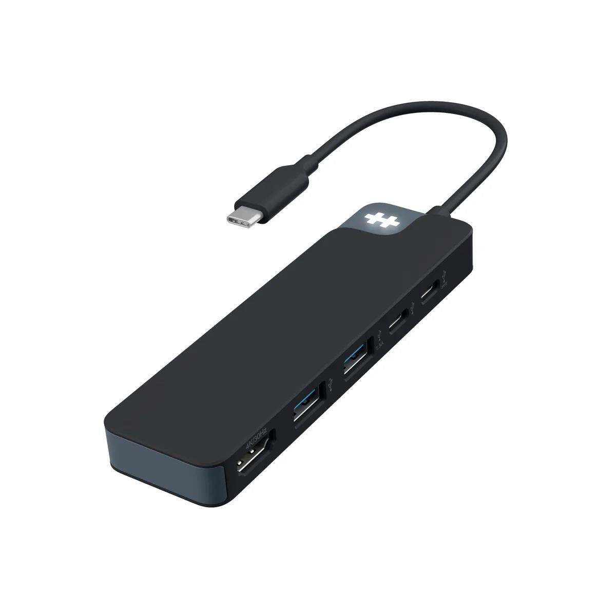 1220000630291 - HD4101 SW - PortReplicator Dockingstation USB-C 5 Port schwarz