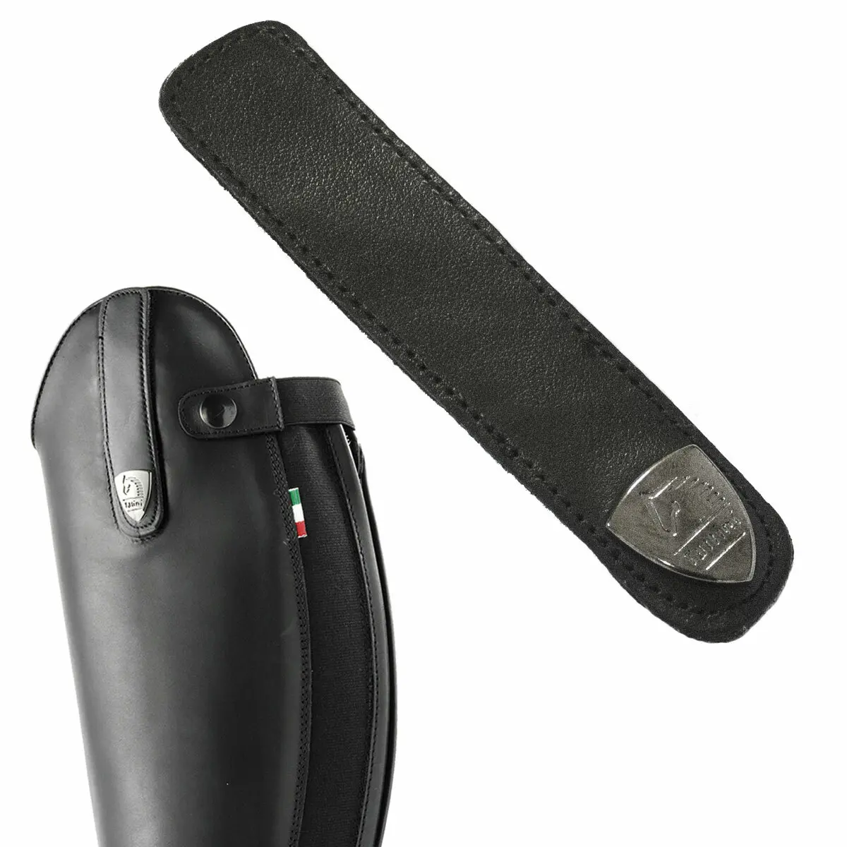 Tattini Noir Interchangeable Belt Without Decoration In Smooth Leather