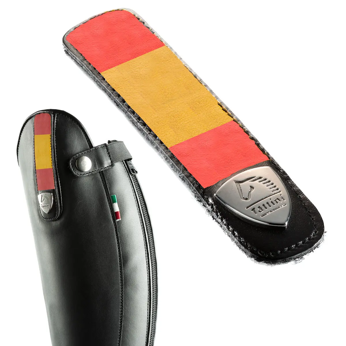 Tattini Noir Interchangeable Boot Strap Bandiera Spagnola