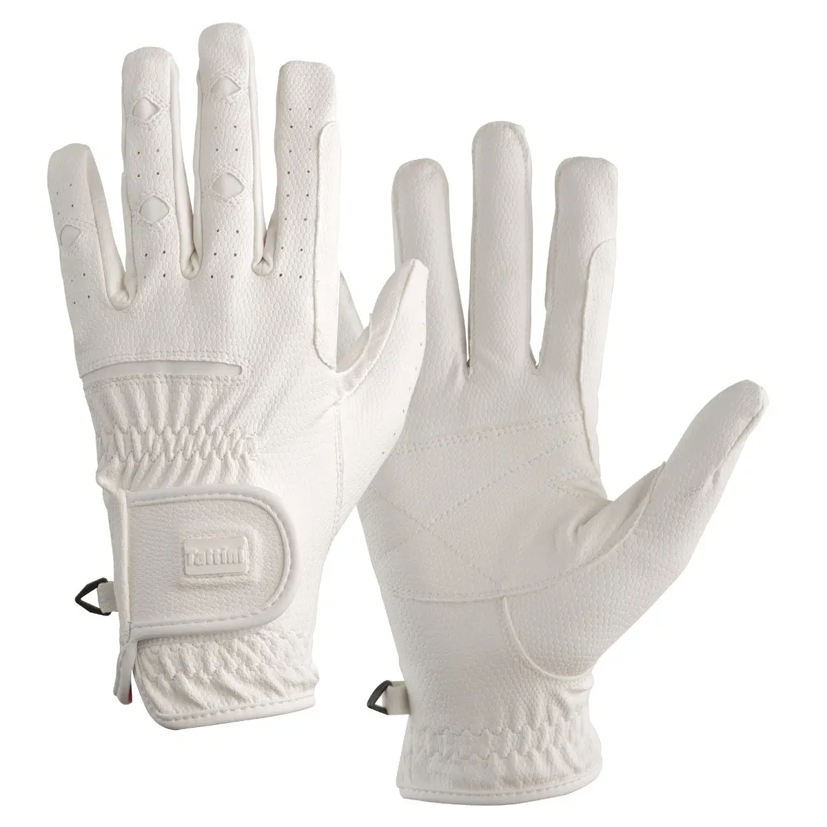 Tattini Blanc Gloves With Elastic Inserts