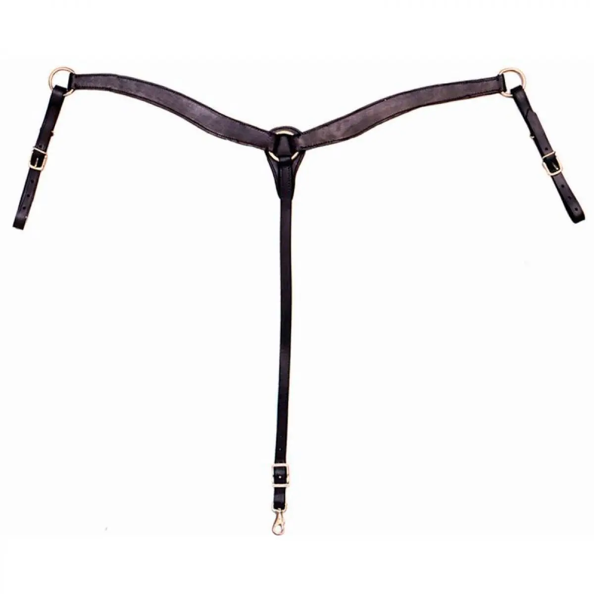 Tattini Noir Smooth Leather Hunting Collar For Horses Western