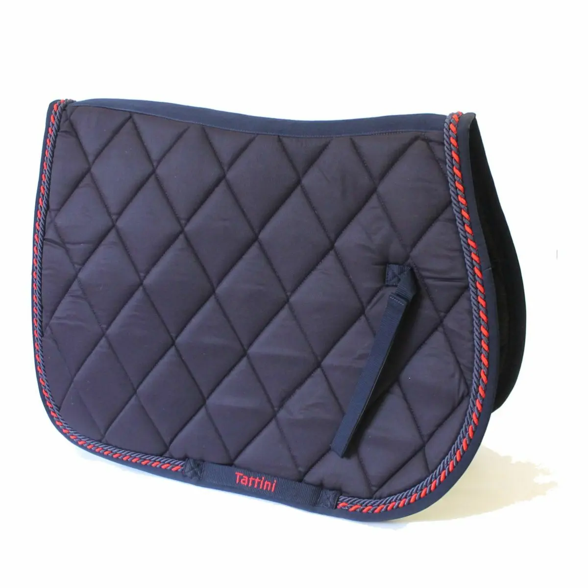 Tattini Bleu Saddle Pad For Horse With Diamond Stitching And Triple Piping