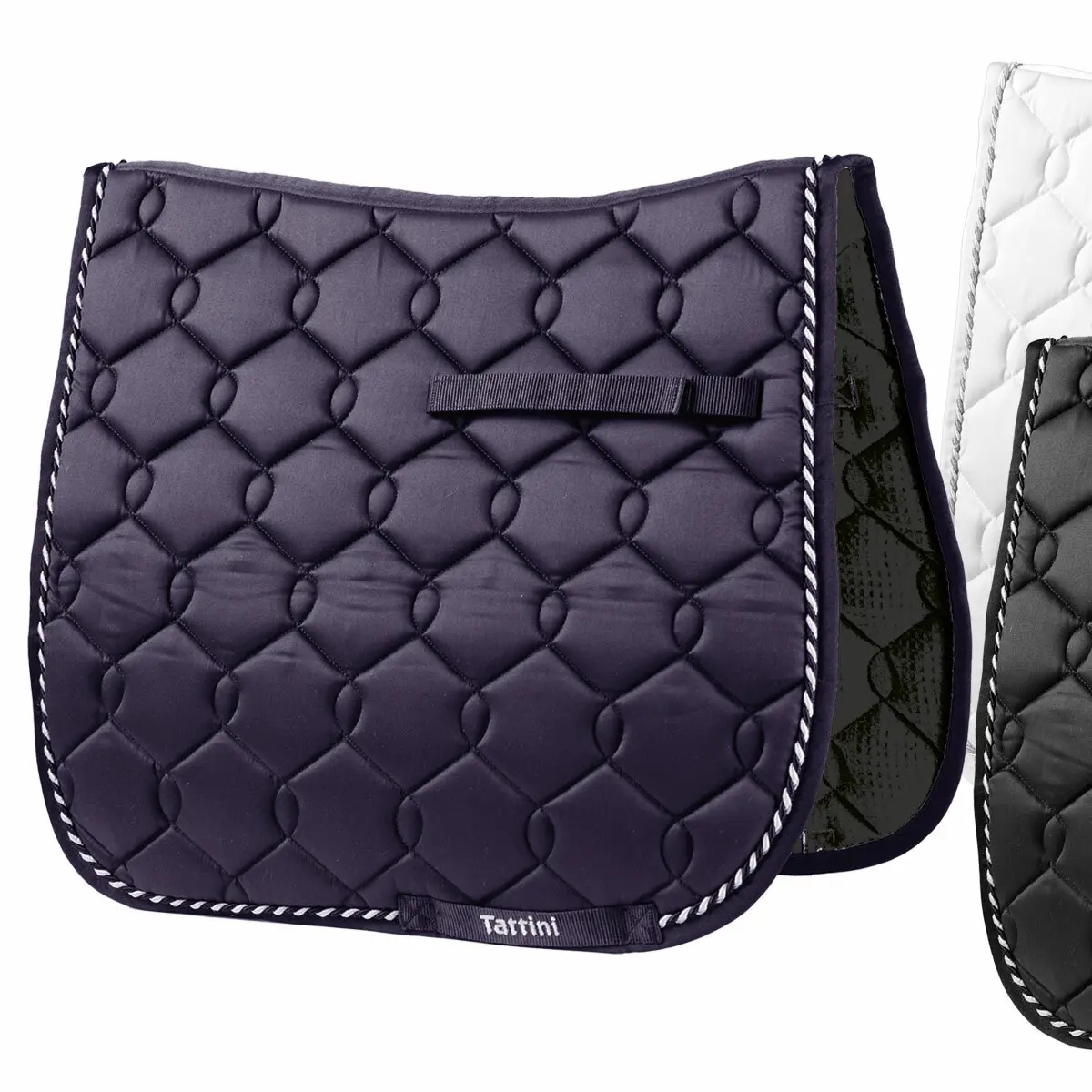 Tattini Bleu Saddle Pad For Horse With Diamond Drops