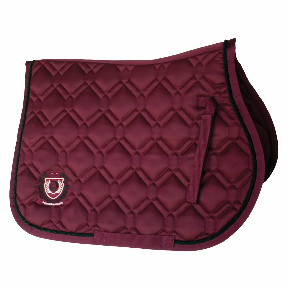 Tattini Rouge Double Diamond Stitched Horse Saddle Pad
