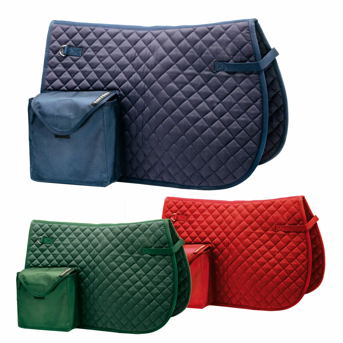 Tattini Rouge Waterproof Horse Saddle Pad With Pocket