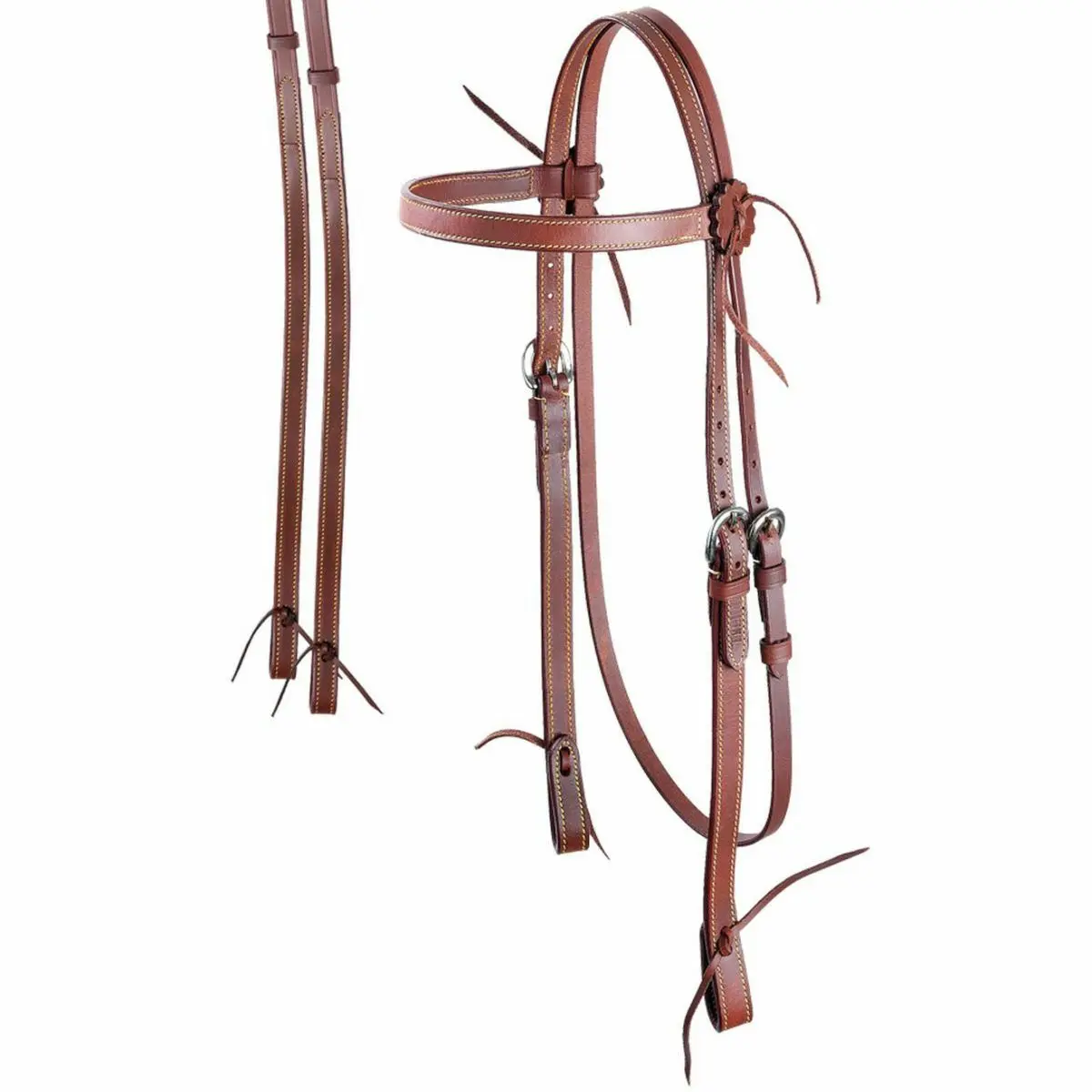 Tattini Marron Bridles Smooth Leather For Horses Western