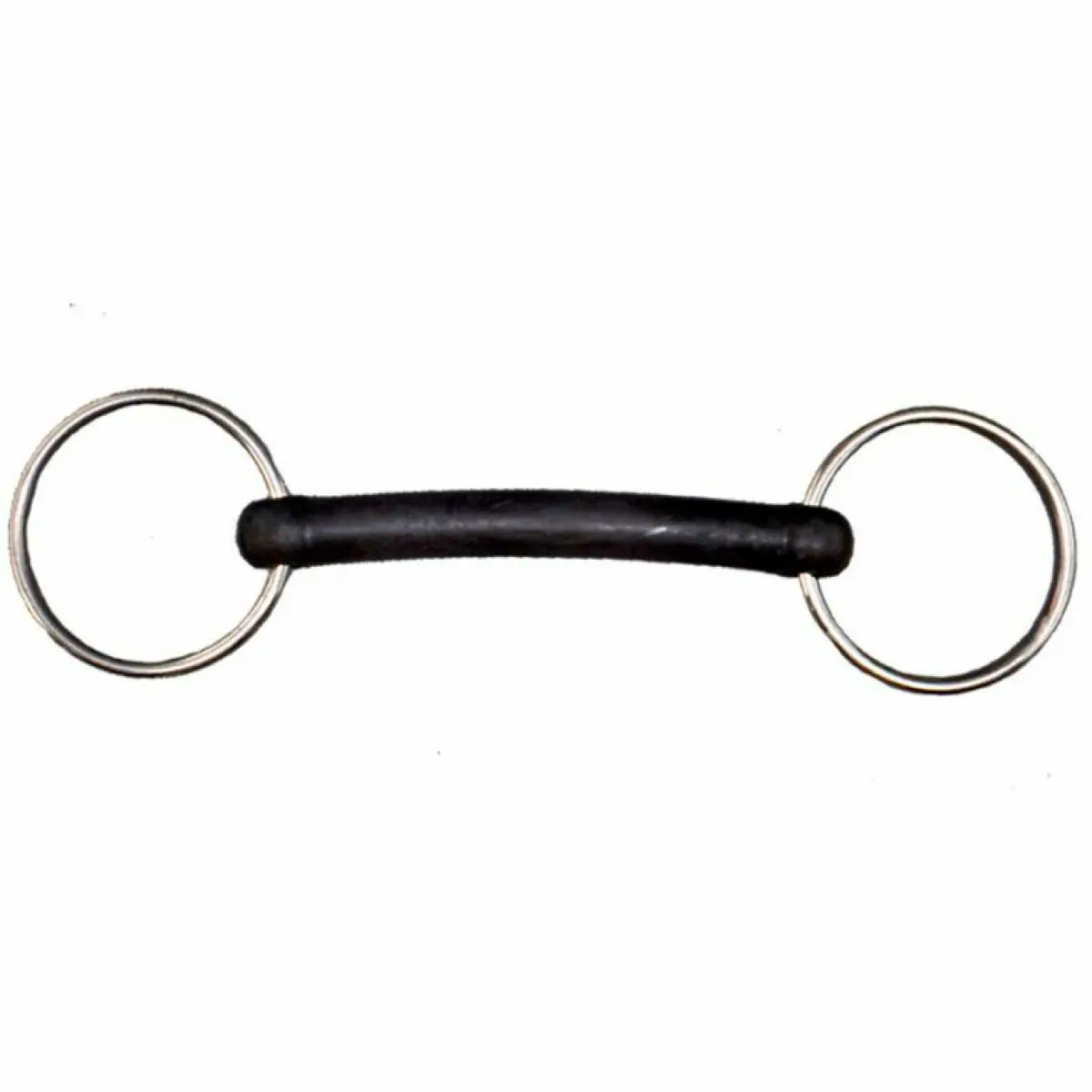 Comparer les prix de Mors 2 anneaux pour cheval en inox avec caoutchouc souple Tattini