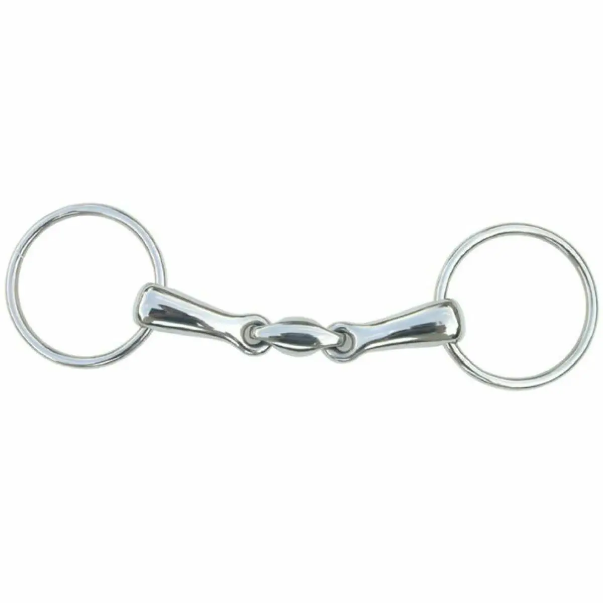 Mors 2 anneaux pour cheval en inox, double brisureTattini