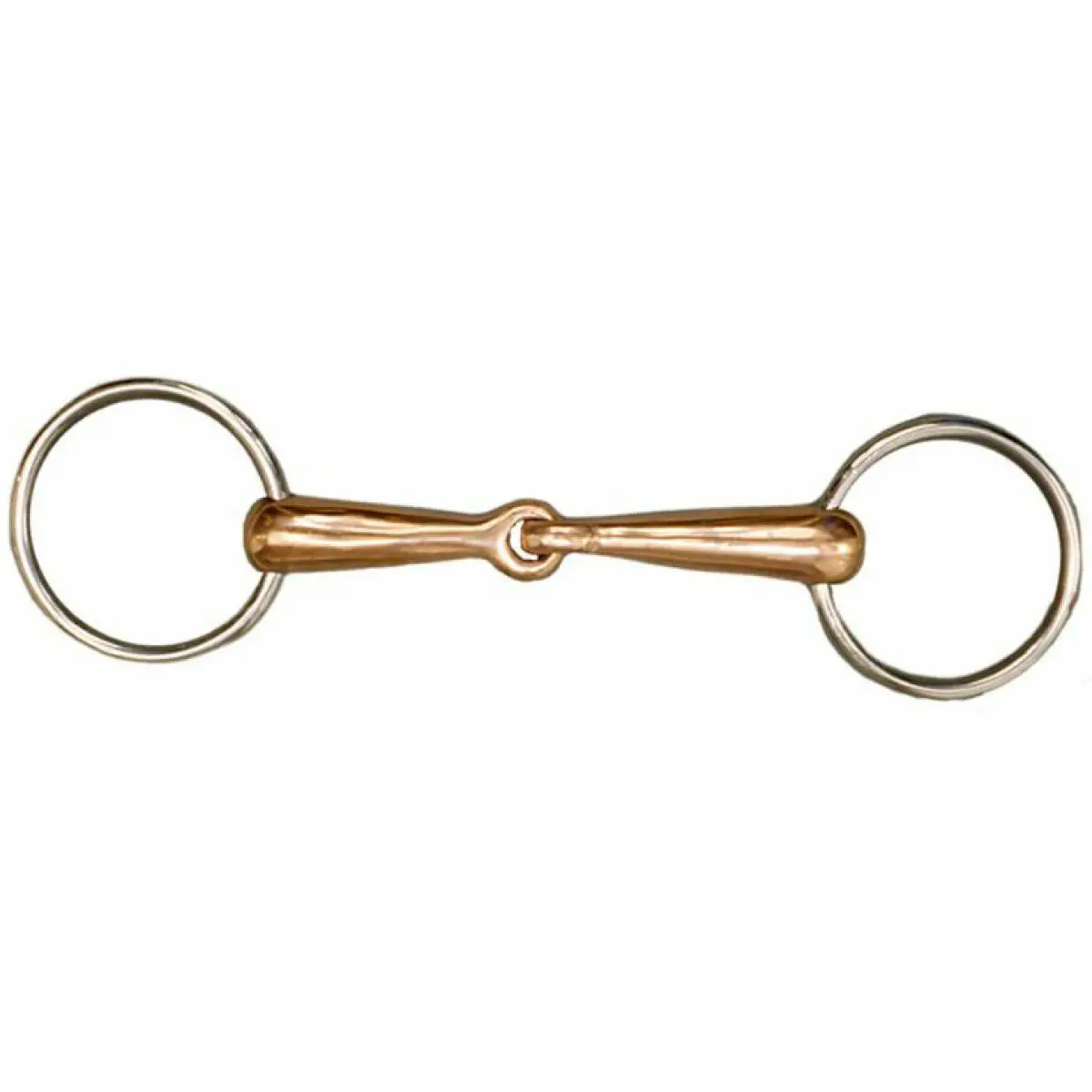 Tattini Argenté 2-Rings Trens Bit Voor Paarden Met Koperen Lopen