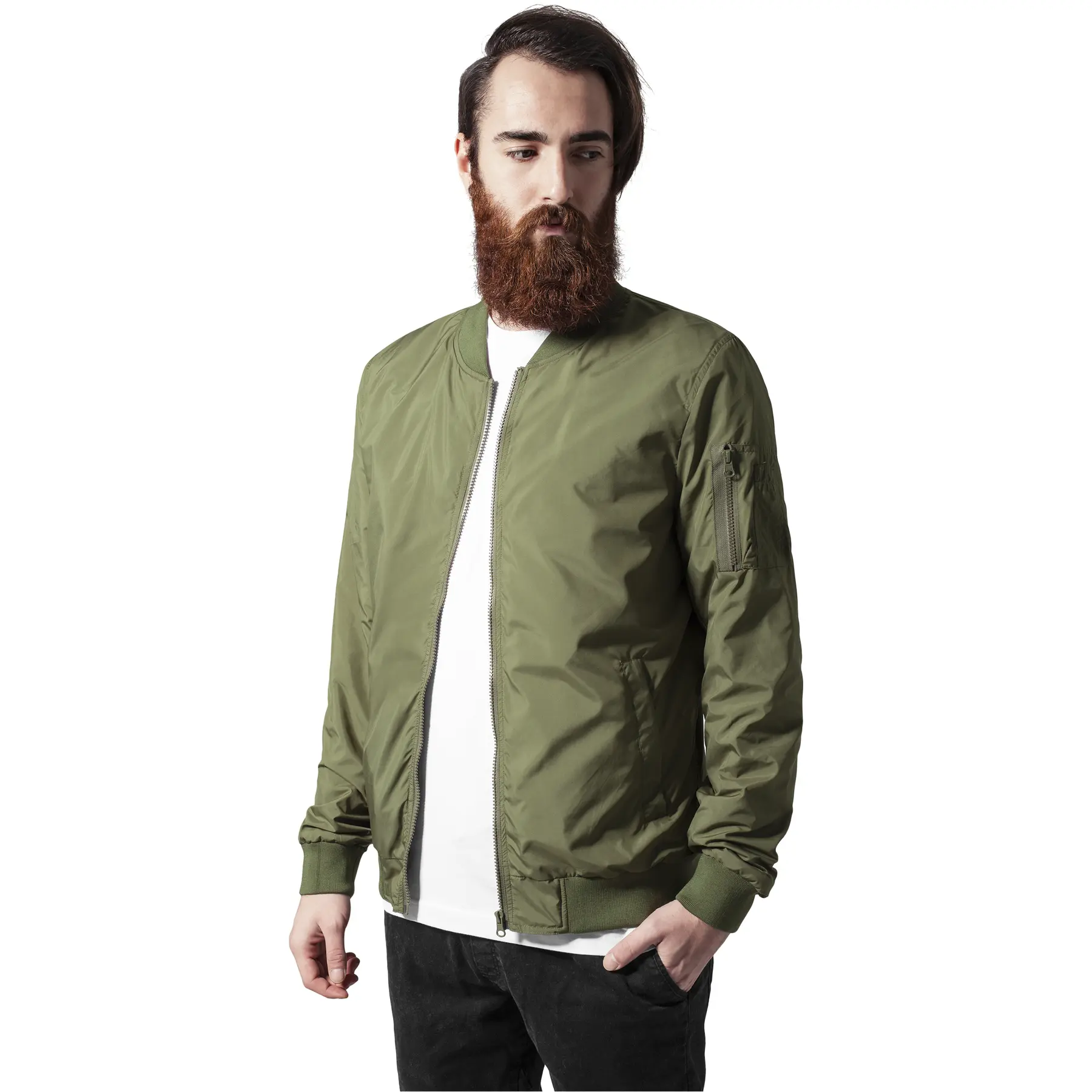 4053838117187 - Light Bomber Jacket TB1258 Olive