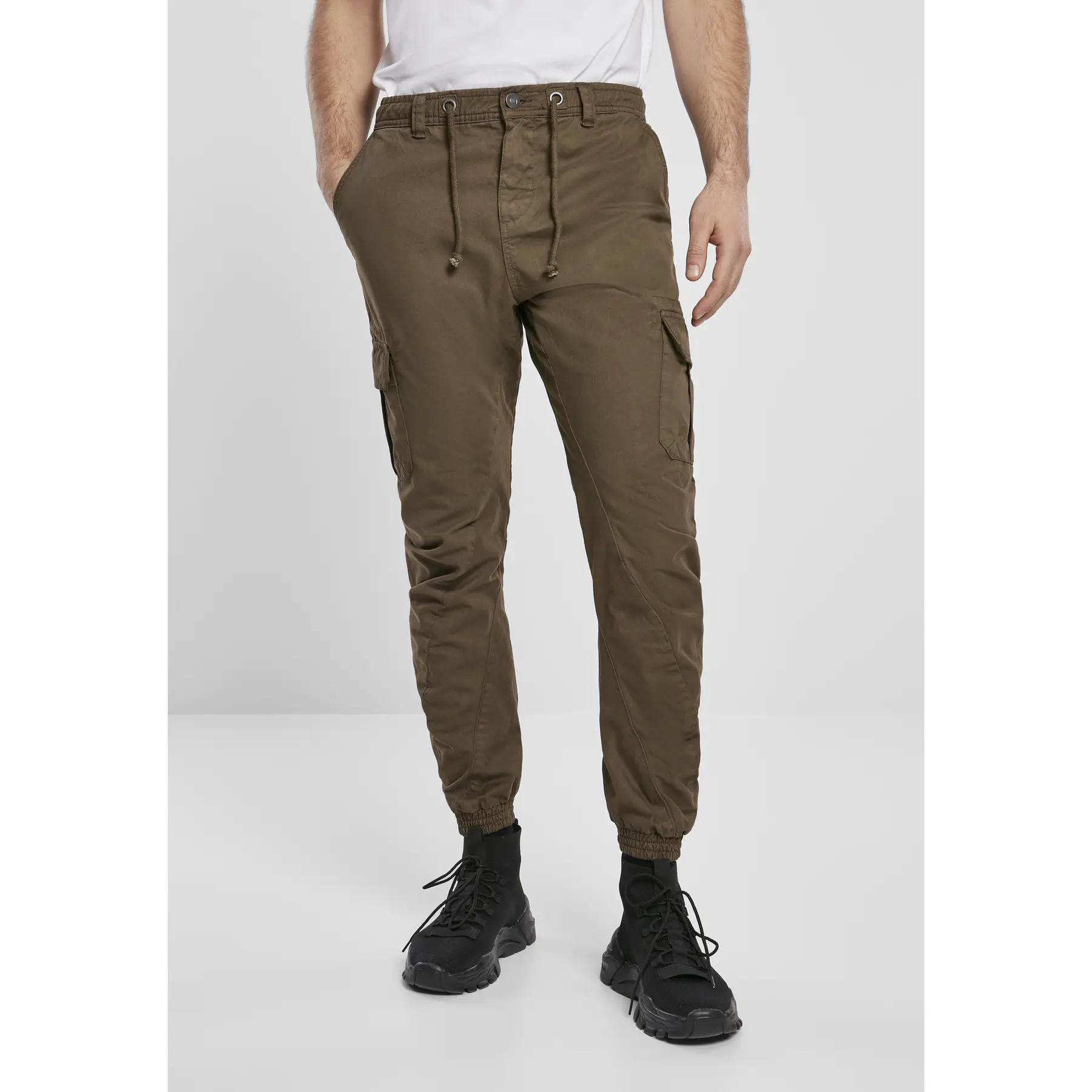 4053838682036 - Cargohose Herren CARGO JOGGING PANTS TB1268 Dunkelbraun Darkground