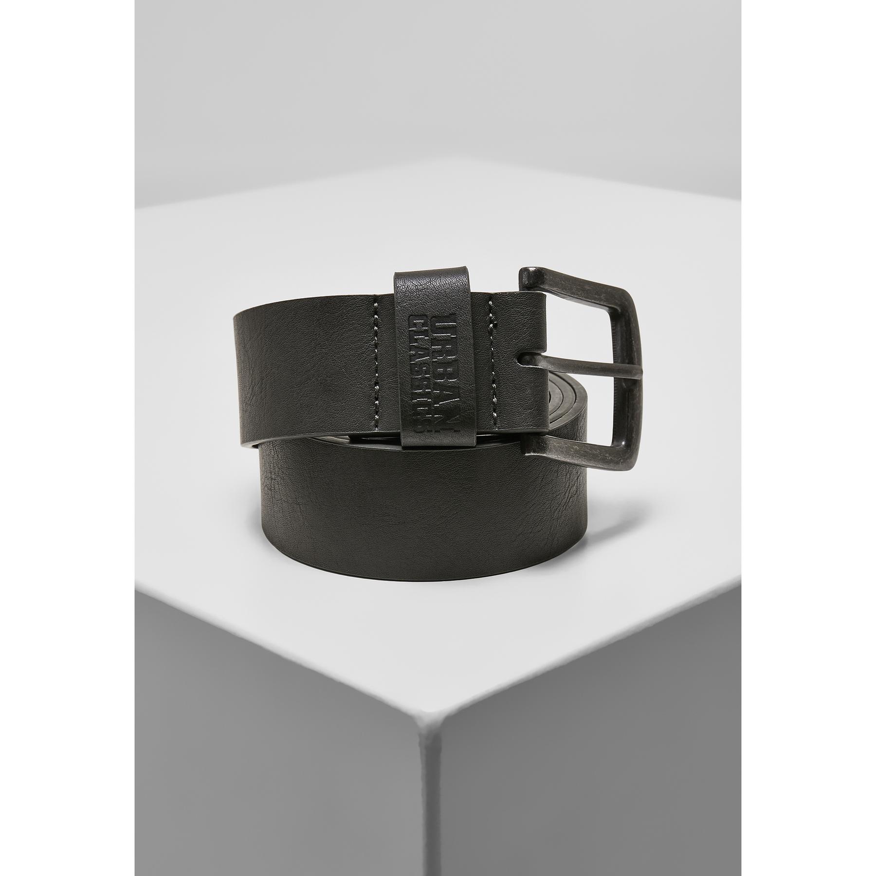4065812089762 - Leather Imitation Belt Gürtel grau