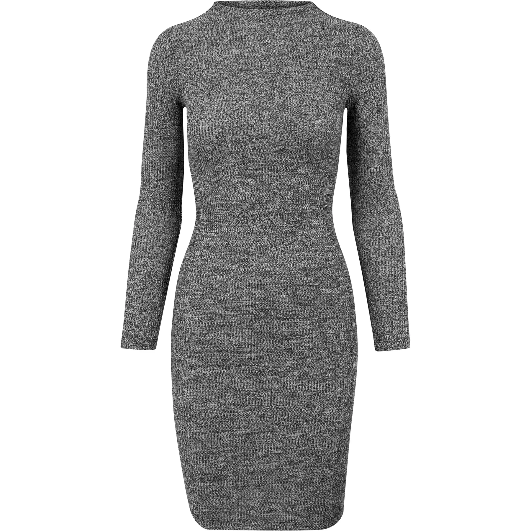 4053838130612 - Ladies Rib Dress Kurzes Kleid charcoal in XS