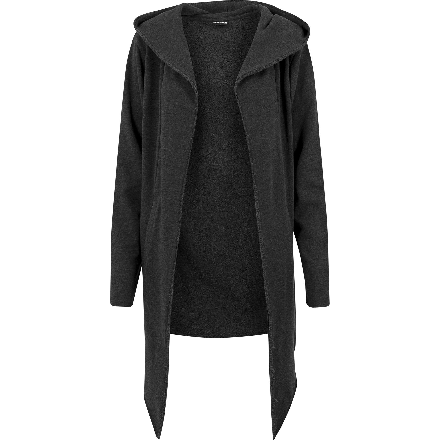 4053838139028 - Hoodie Herren LONG HOODED OPEN EDGE CARDIGAN TB1389 Grau Charcoal