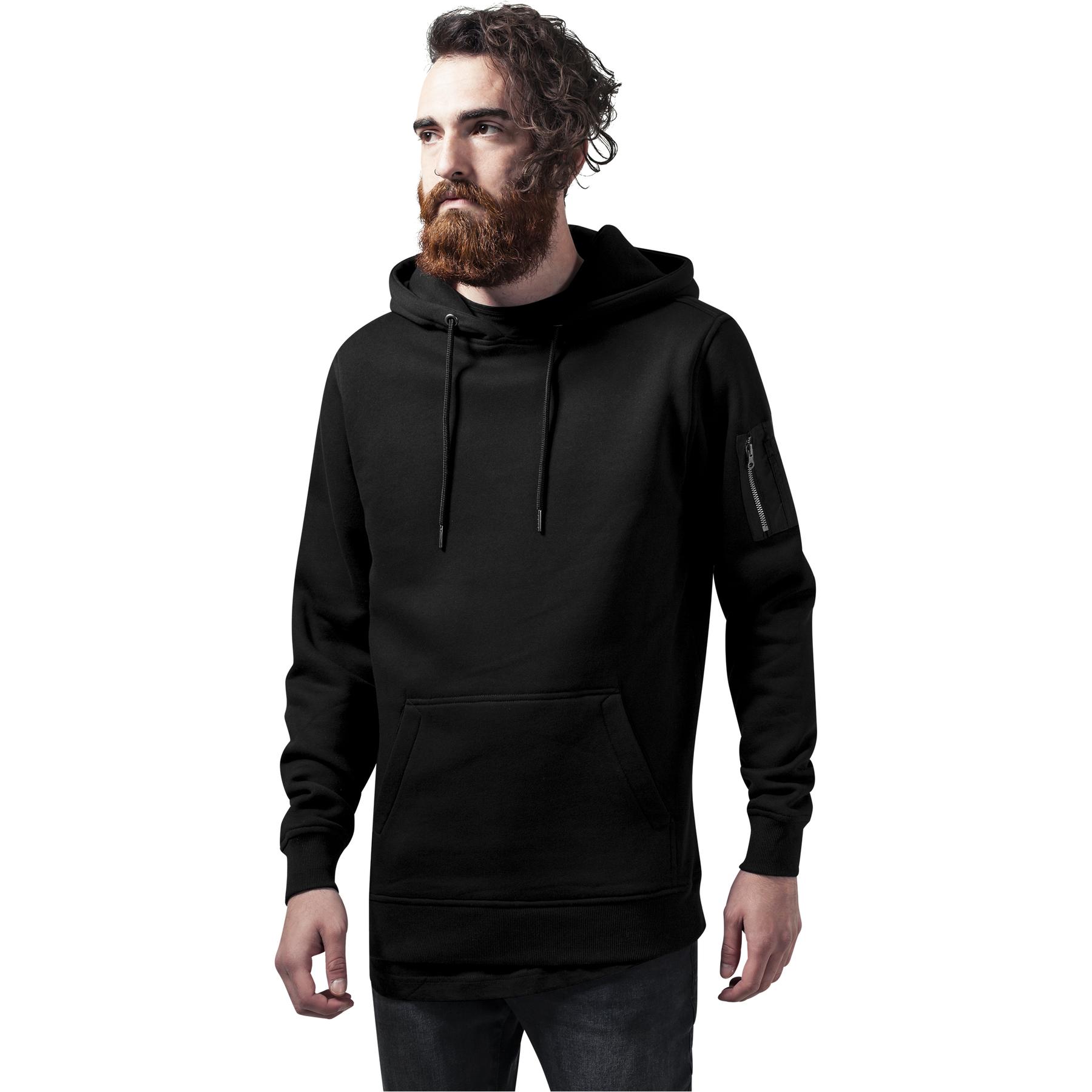 4053838132593 - Sweat Bomber Hoodie Kapuzenpullover schwarz in S