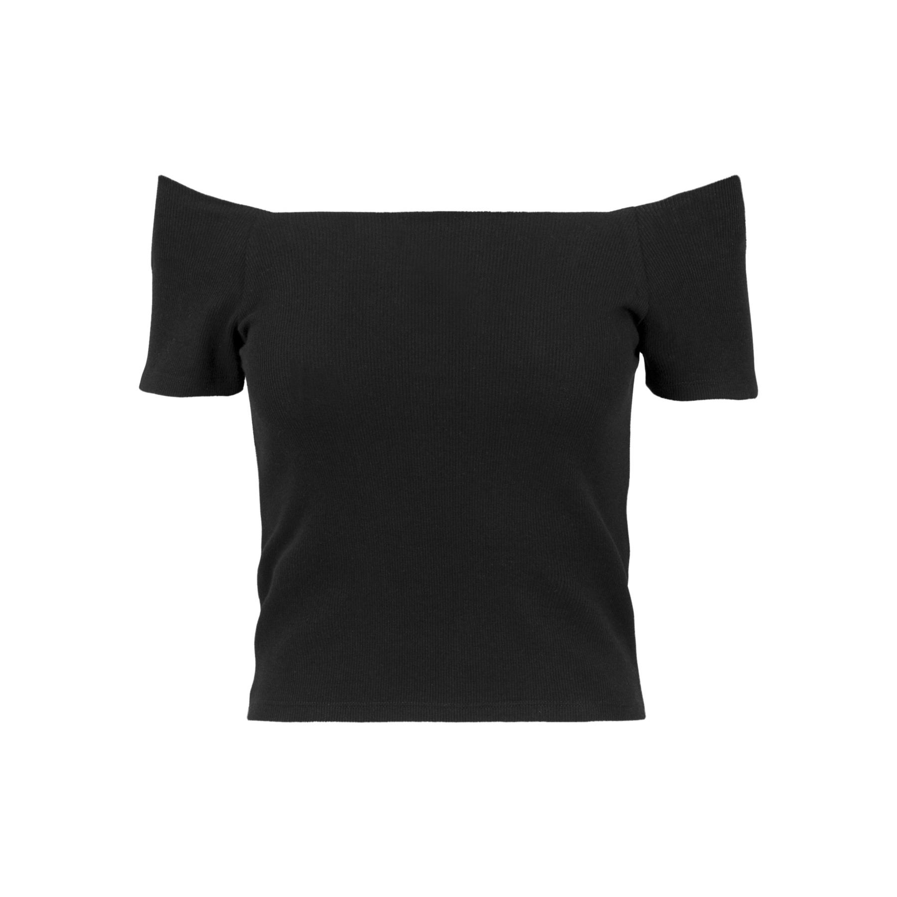 4053838163658 - Ladies Off Shoulder Rib Tee T-Shirt schwarz in XL 4053838163658 - Ladies Off Shoulder Rib Tee T-Shirt schwarz in XL