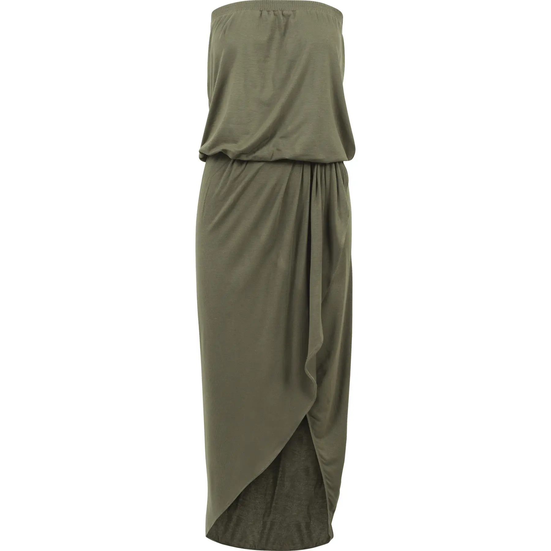 4053838162279 - Kleid Damen LADIES VISCOSE BANDEAU DRESS TB1508 Grün Olive 4053838162279 - Kleid Damen LADIES VISCOSE BANDEAU DRESS TB1508 Grün Olive