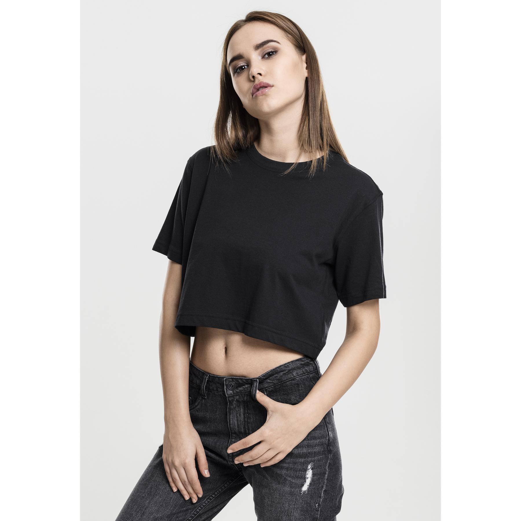 4053838166086 - T-Shirt LADIES SHORT OVERSIZED TEE TB1555 Schwarz Black 4053838166086 - T-Shirt LADIES SHORT OVERSIZED TEE TB1555 Schwarz Black