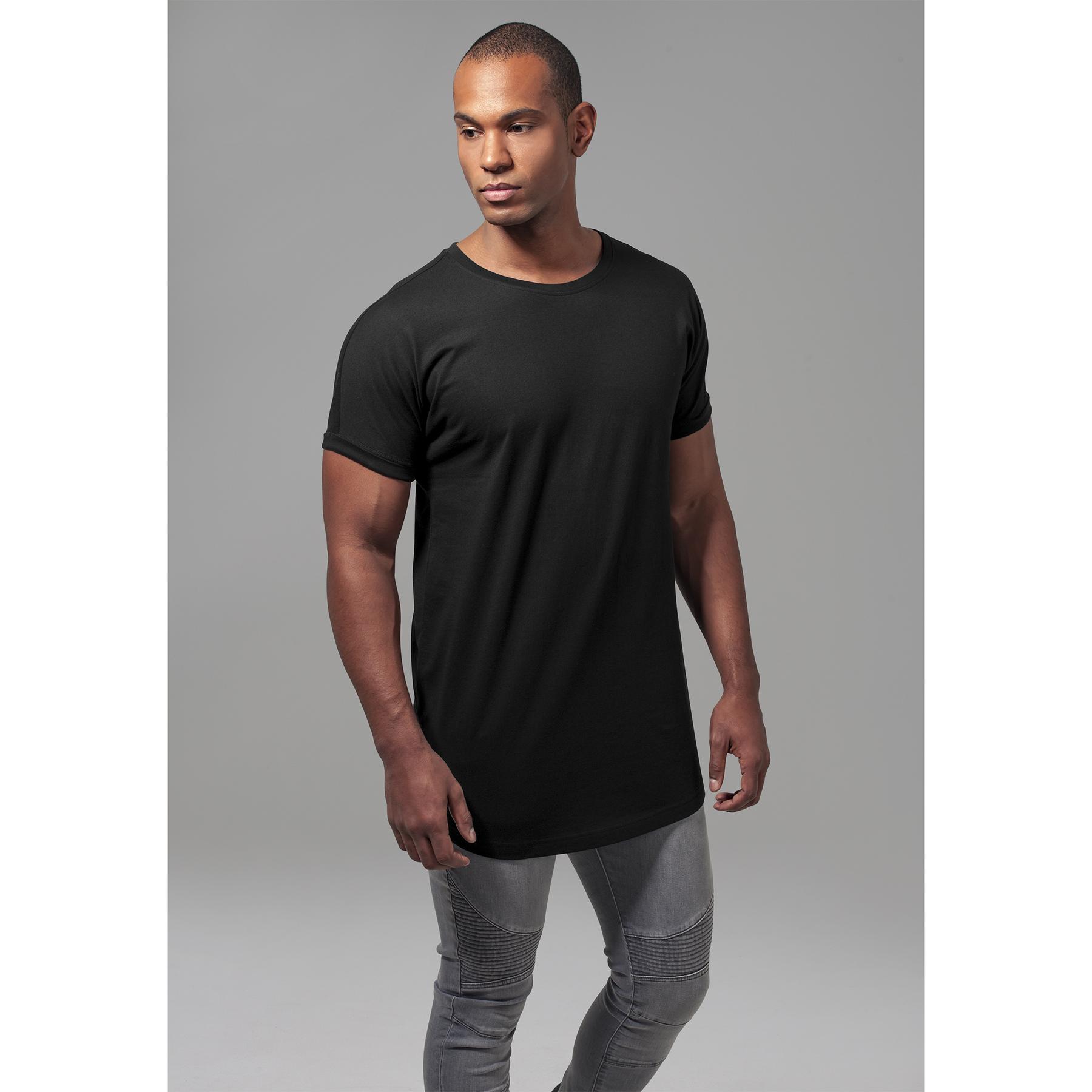 4053838160961 - T-Shirt Herren LONG SHAPED TURNUP TEE TB1561 Schwarz Black 4053838160961 - T-Shirt Herren LONG SHAPED TURNUP TEE TB1561 Schwarz Black