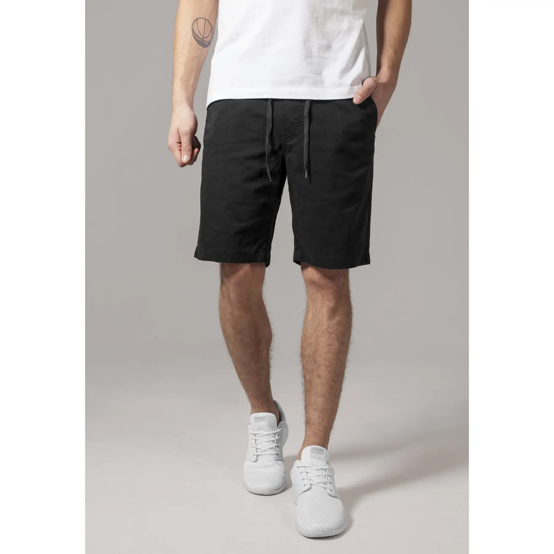 Urban Classics mens shorts Stretch Twill Joggshorts, Dark Blue
