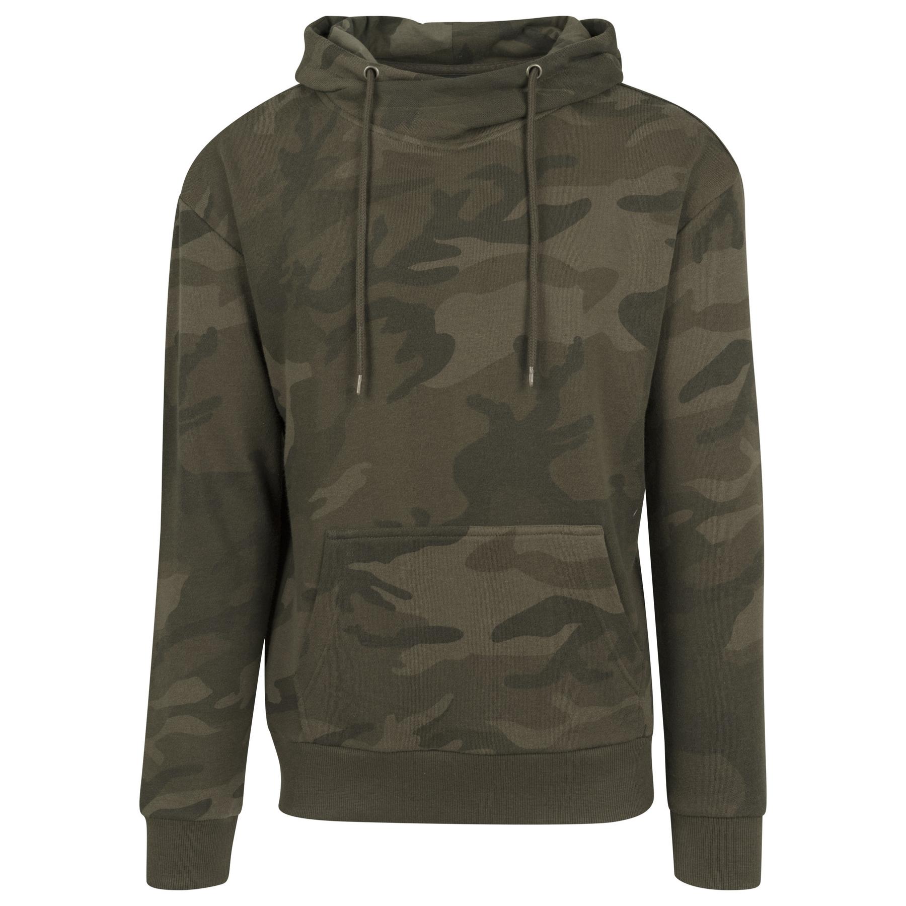 4053838202579 - High Neck Camo Hoody TB1781 Olive Camo