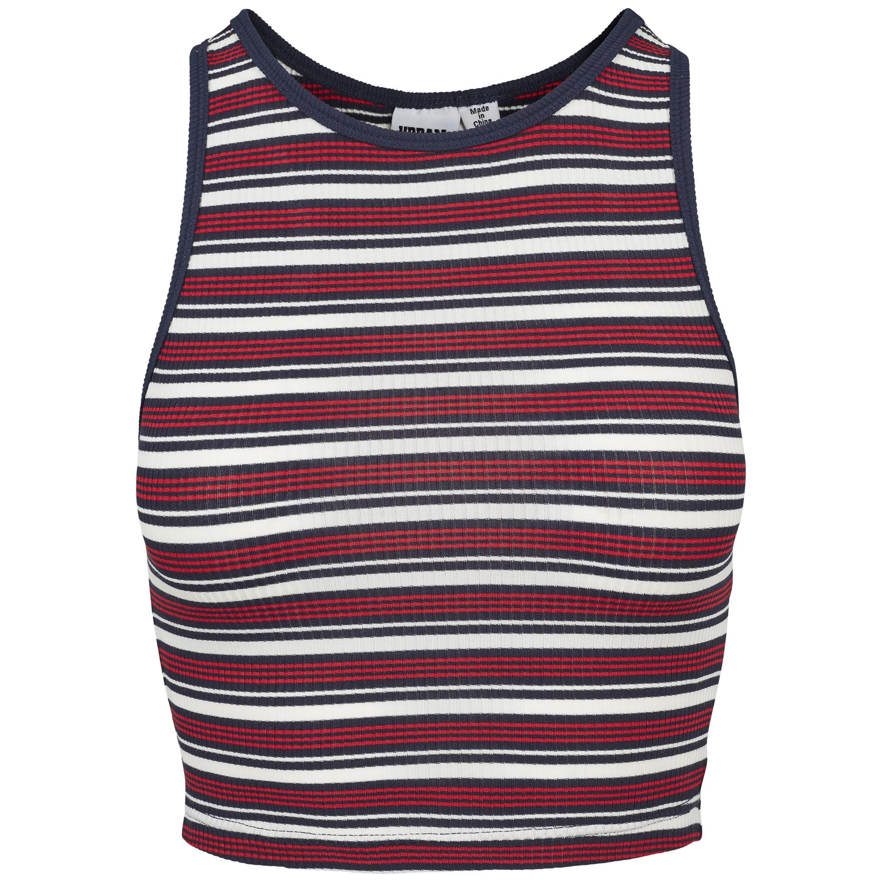 4053838262443 - Rib Stripe Tanktop Gr L Damen Weiß
