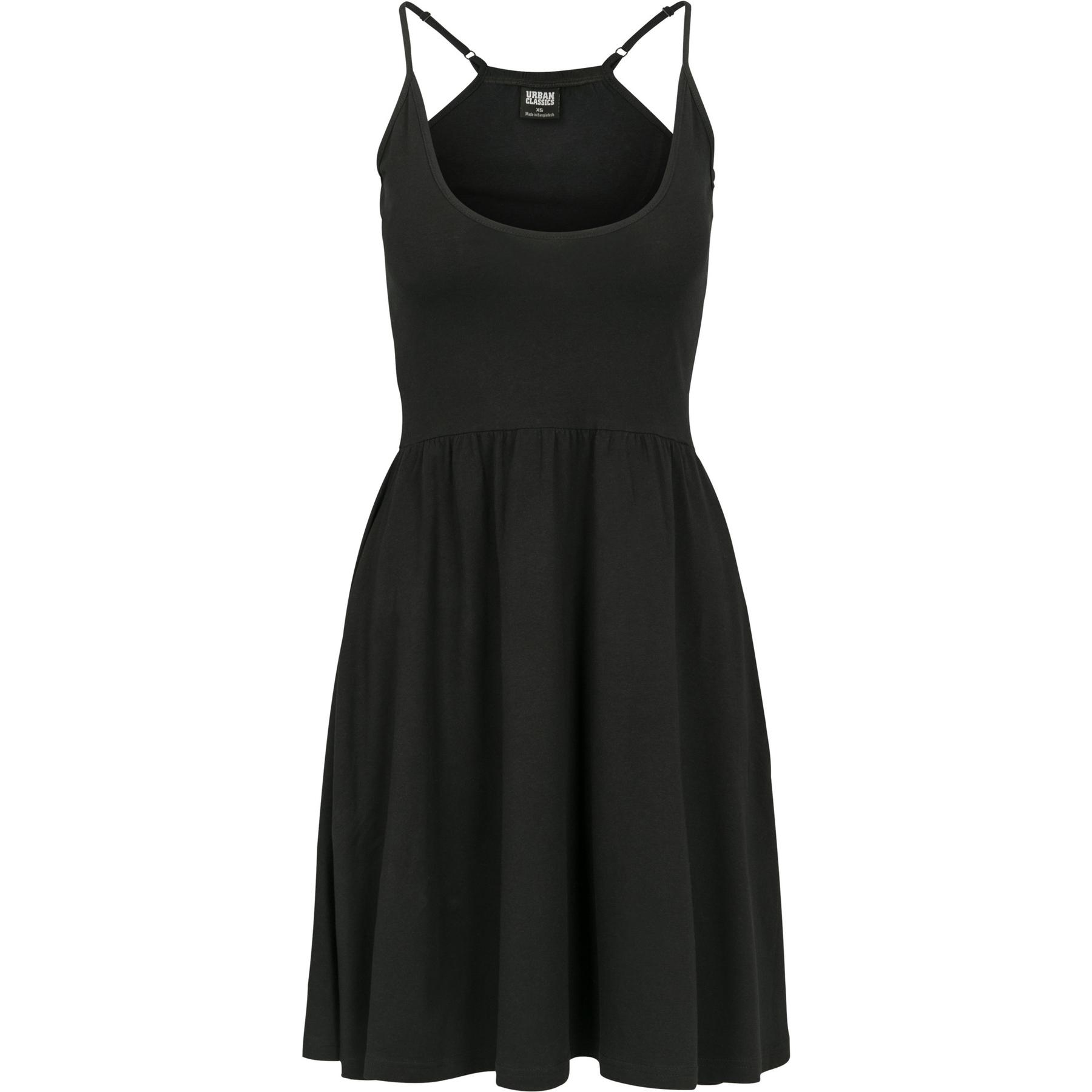 4053838381823 - Ladies Spaghetti Dress Kurzes Kleid schwarz in S