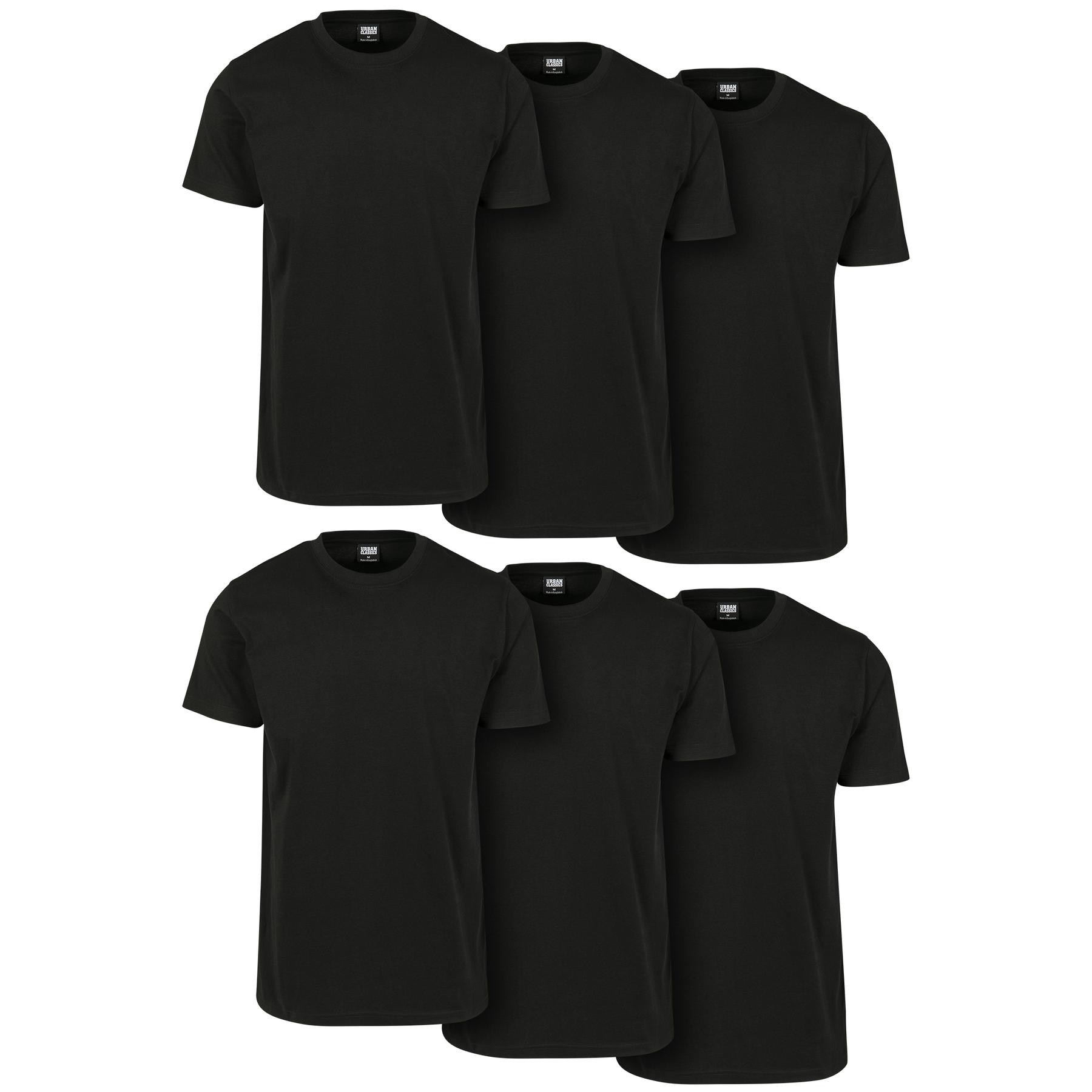 4053838462065 - Basic Tee 6-Pack T-Shirt schwarz in 3XL