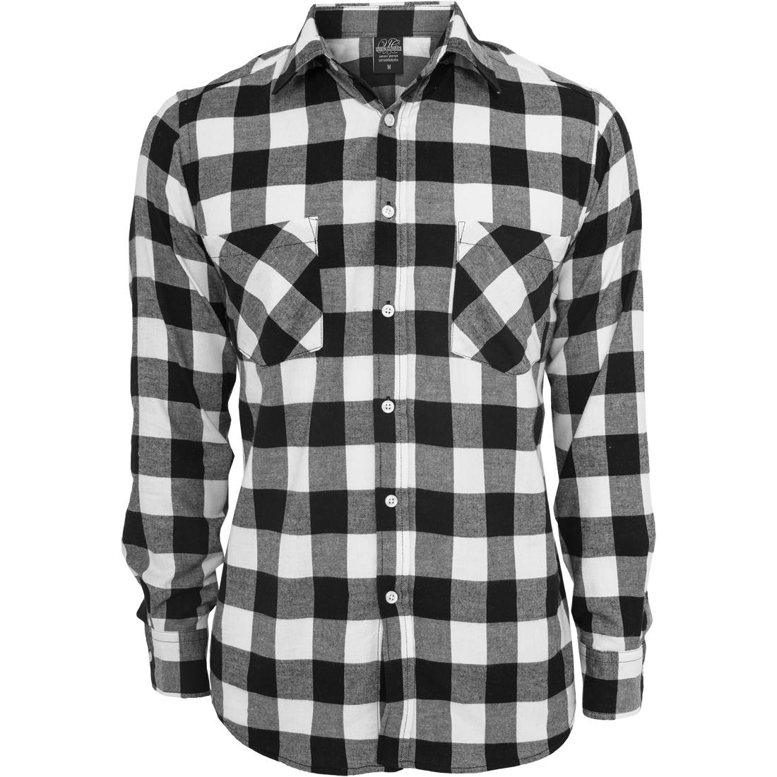 4051243091207 - Checked Flanell Flanellhemd schwarz weiß in S 4051243091207 - Checked Flanell Flanellhemd schwarz weiß in S
