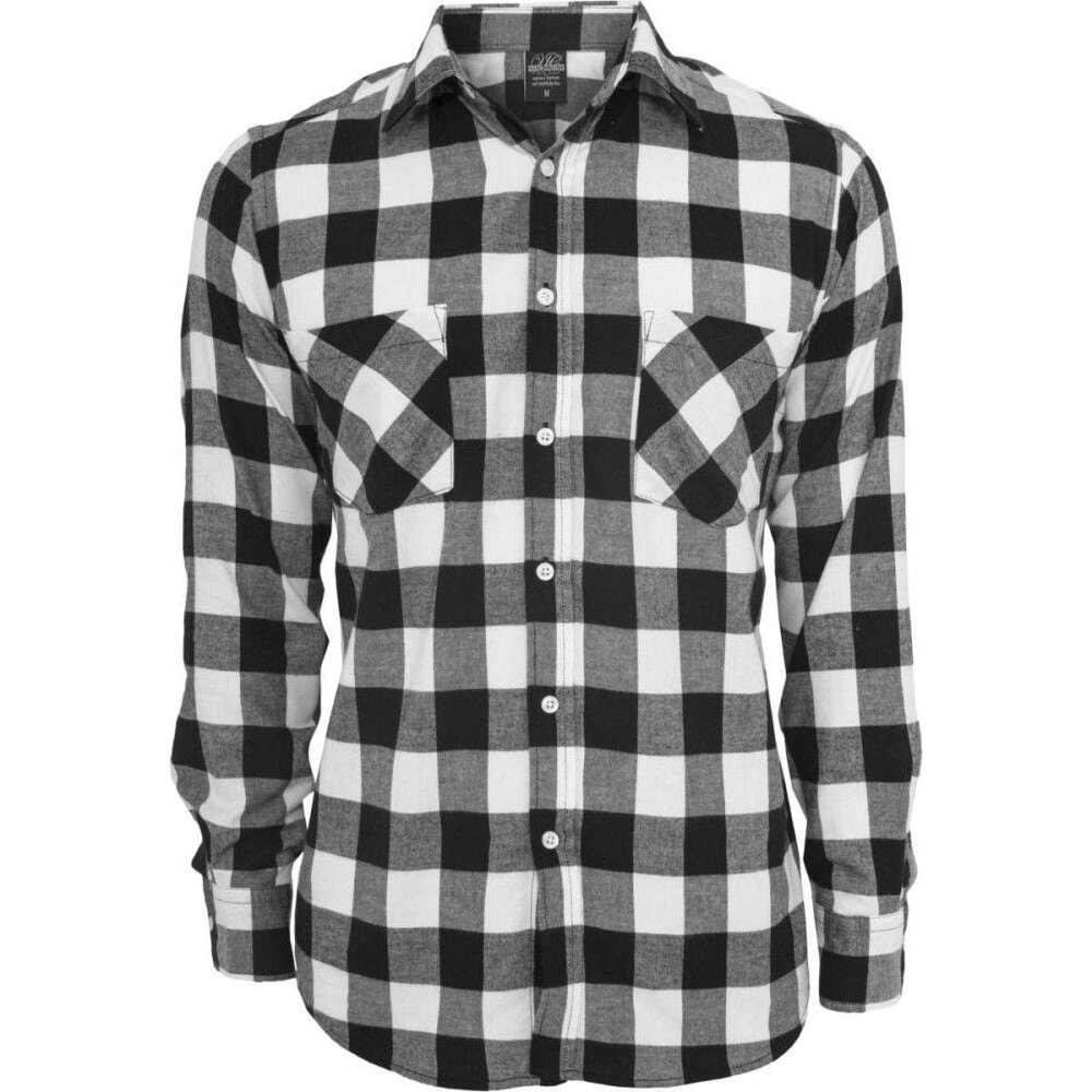 4053838243510 - Checked Flanell Flanellhemd schwarz weiß in 3XL
