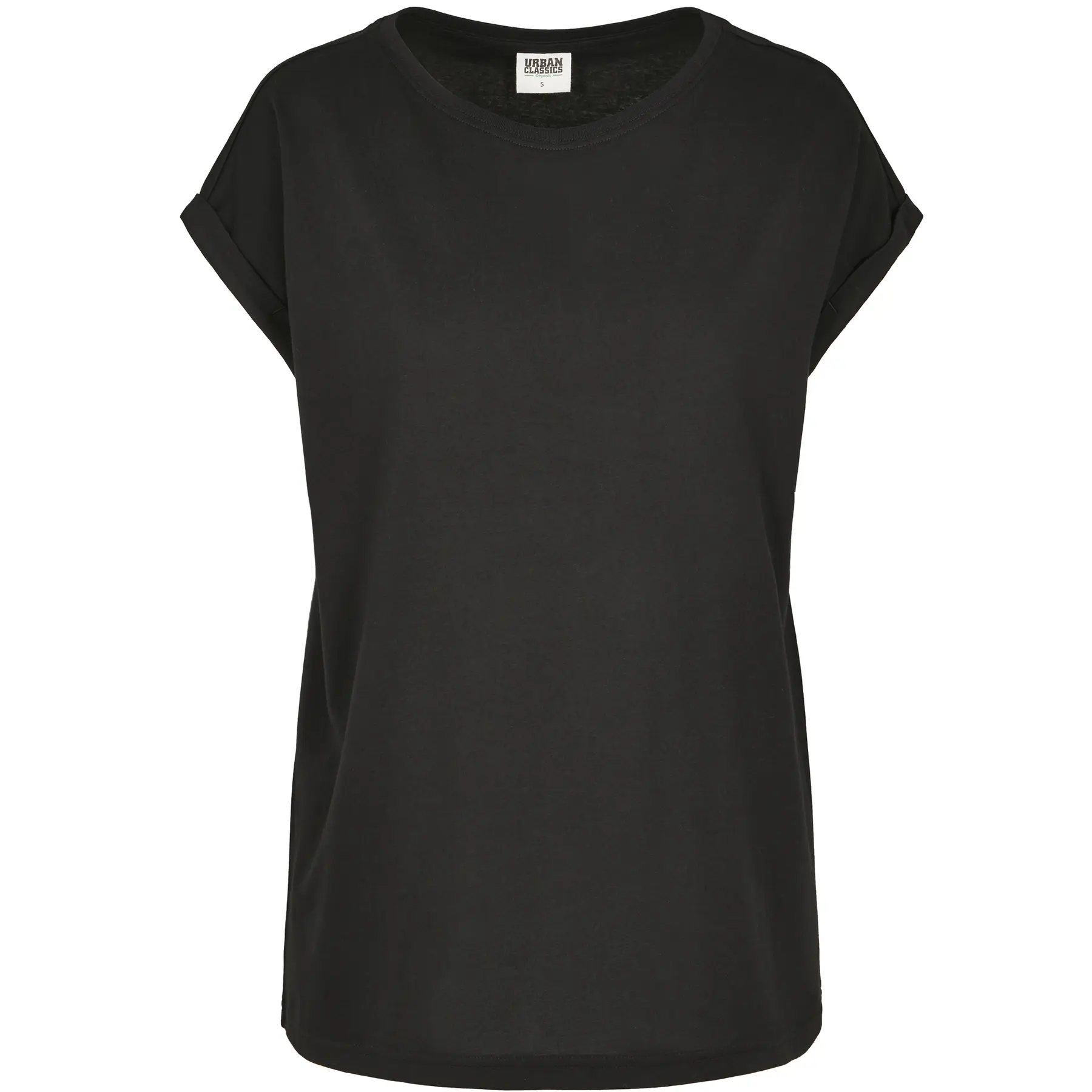 4053838462669 - Ladies Organic Extended Shoulder Tee T-Shirt schwarz in 5XL