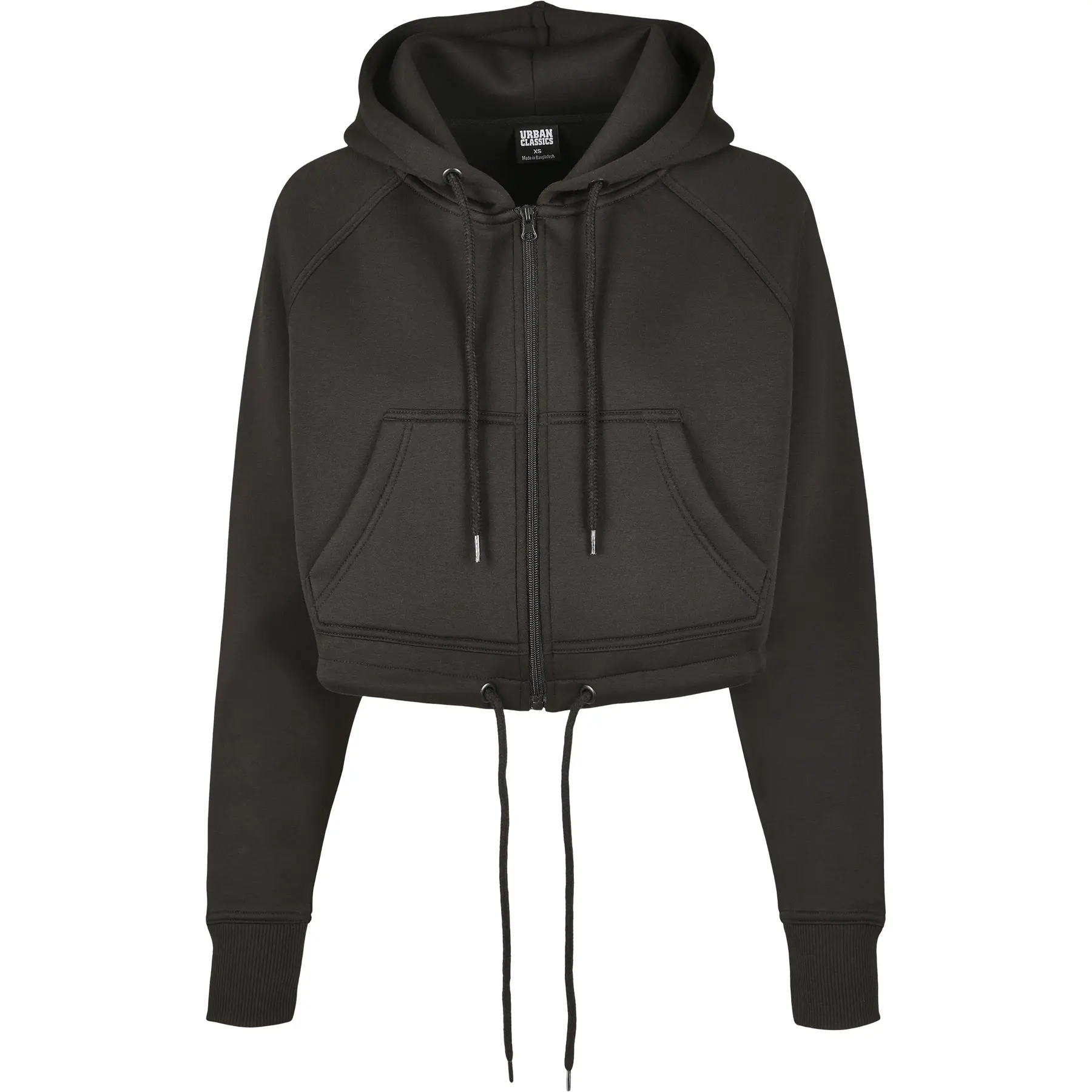 Urban Classics Women's Noir Urban Classic Oversized Raglan Zip Sweatshirt