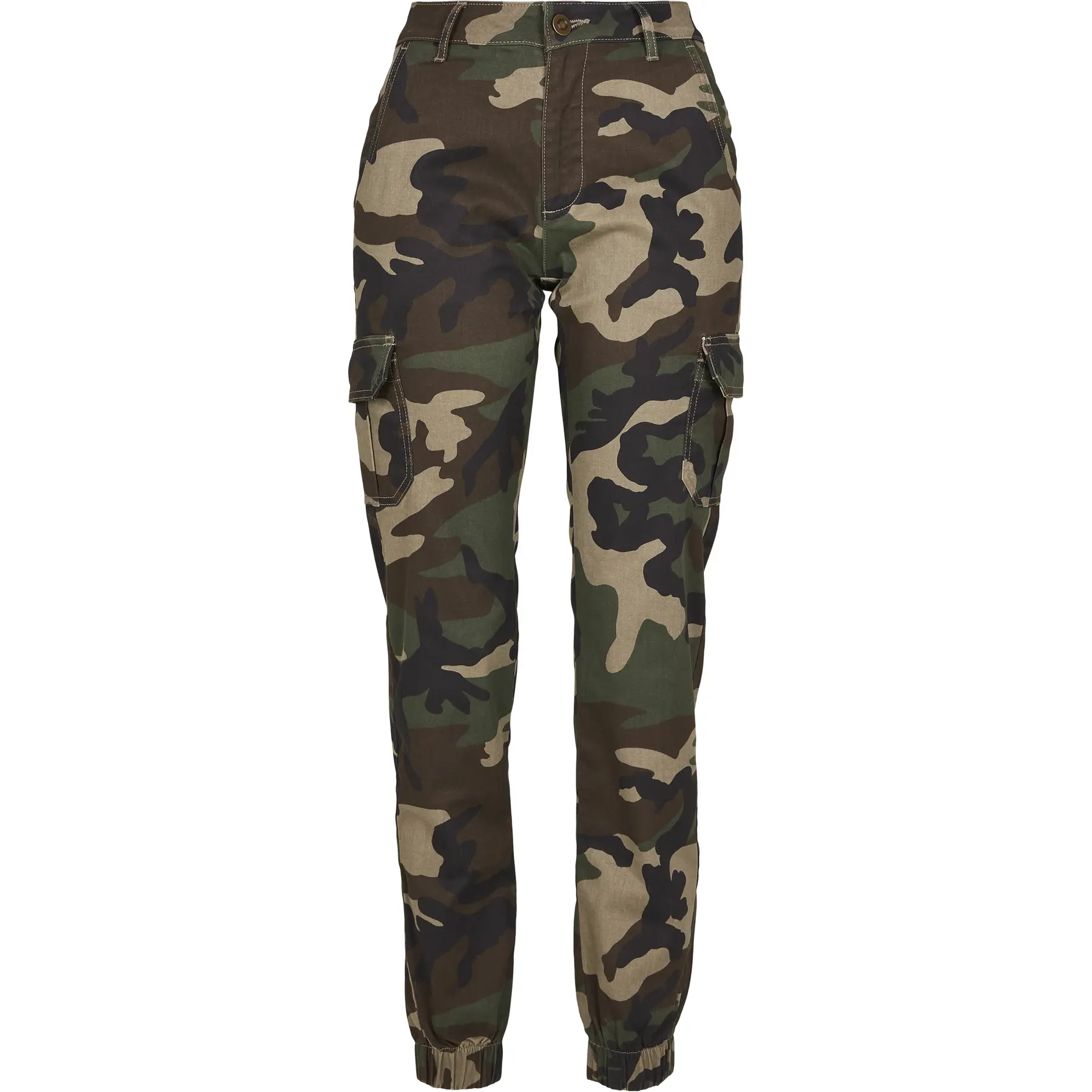 4053838458235 - Cargo Damen LADIES HIGH WAIST CAMO CARGO PANTS TB3047 Camouflage Woodcamo