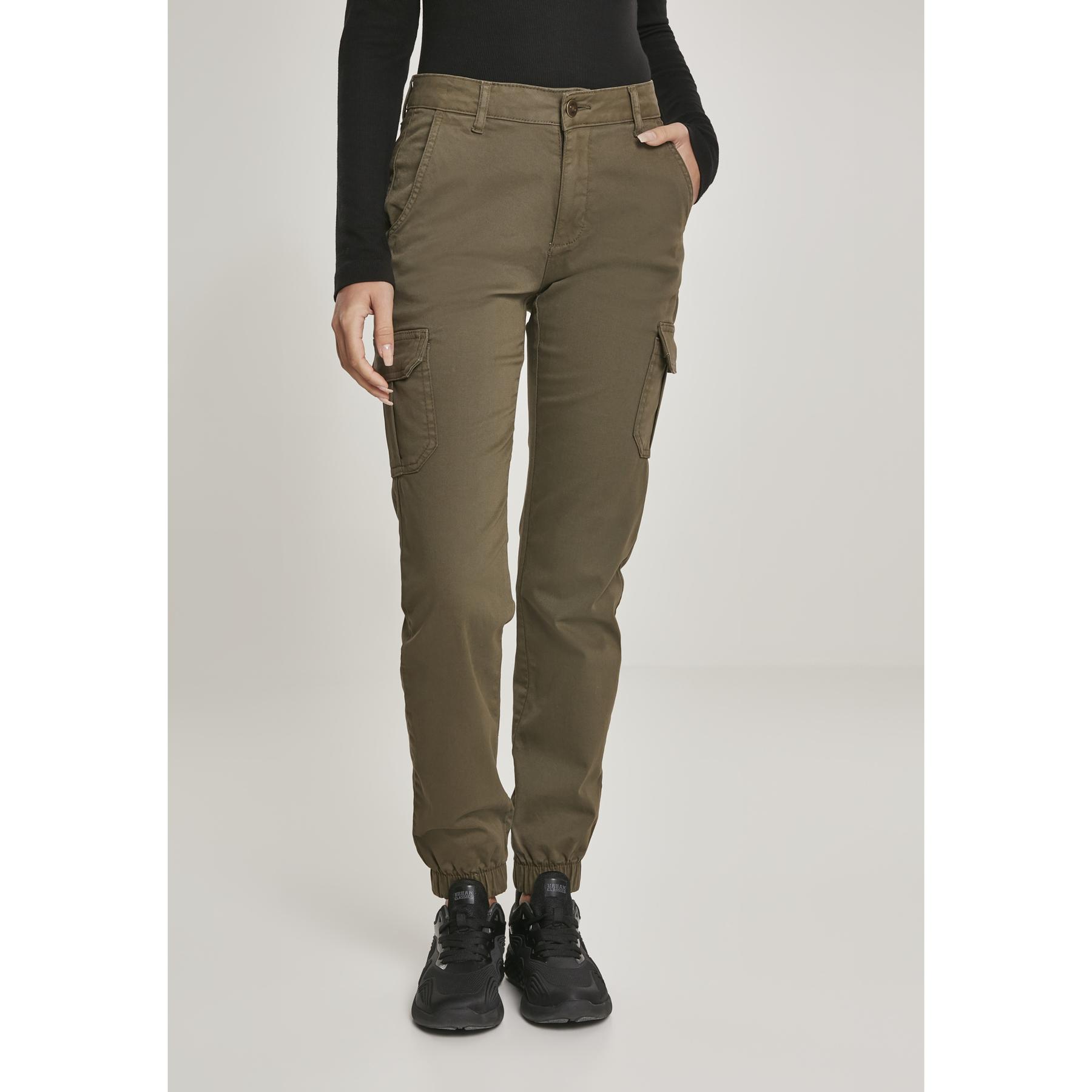 4053838458419 - Cargo Damen LADIES HIGH WAIST CARGO PANTS TB3048 Grün Olive