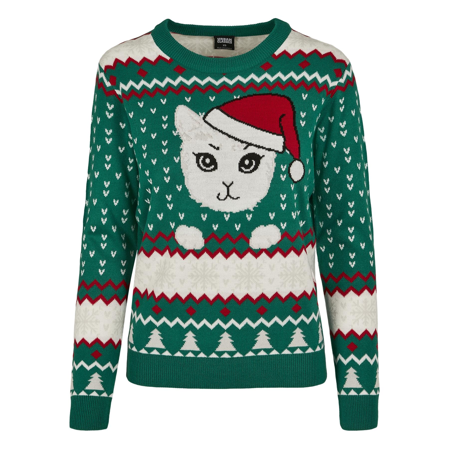 4053838527924 - Pullover Damen LADIES KITTY CHRISTMAS SWEATER TB3241 Grün X-Masgreen