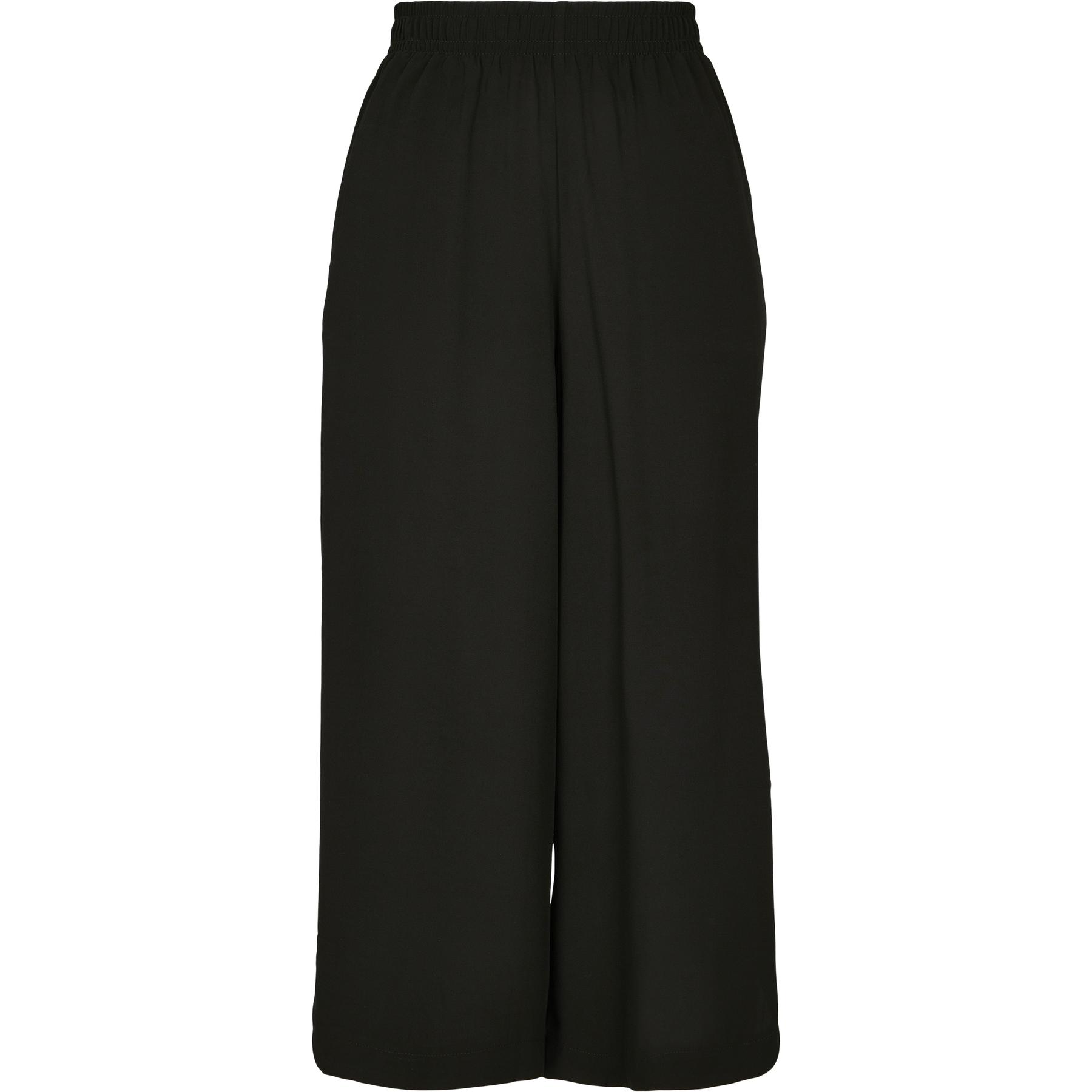 4053838621752 - Ladies Wide Viscose Culotte Stoffhose schwarz in L
