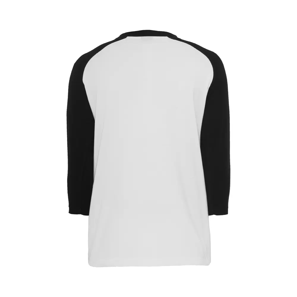 4051243115804 - Contrast 3 4 Sleeve Raglan Tee Langarmshirt weiß schwarz in XXL 4051243115804 - Contrast 3 4 Sleeve Raglan Tee Langarmshirt weiß schwarz in XXL