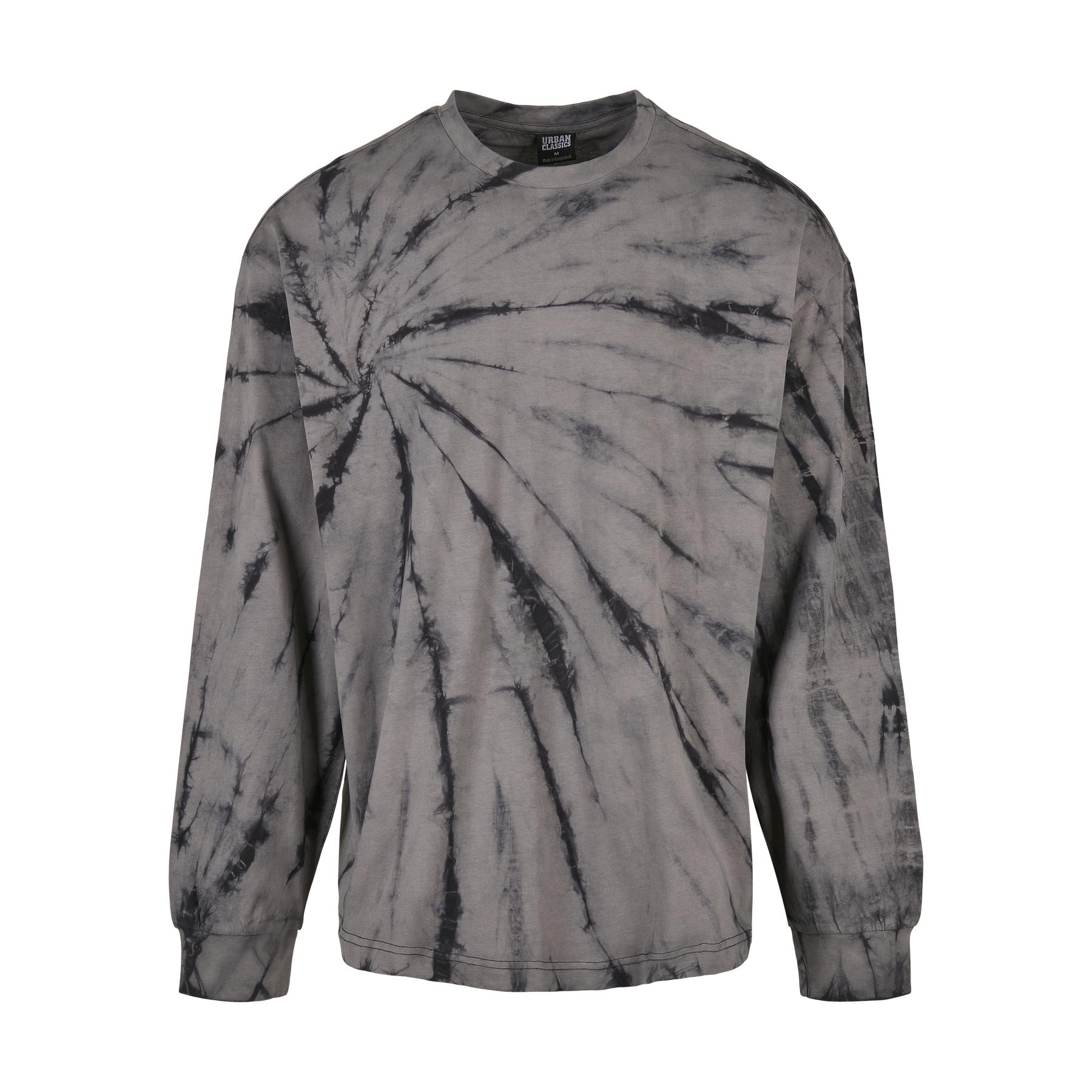 4065812026286 - Boxy Tye Dye LS Langarmshirt schwarz grau in XL