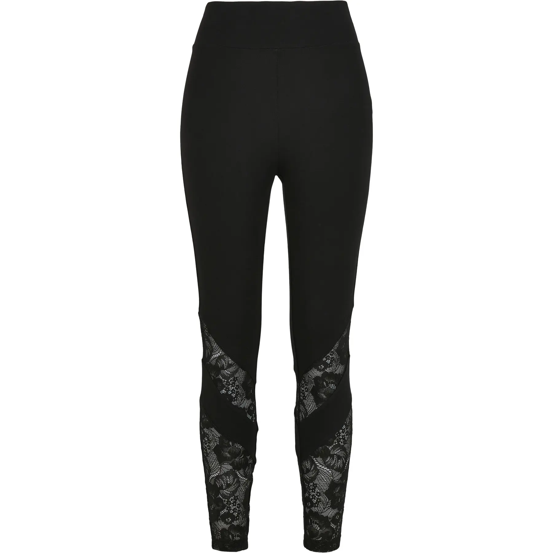 4065812001207 - Ladies Highwaist Lace Inset Leggings Leggings schwarz