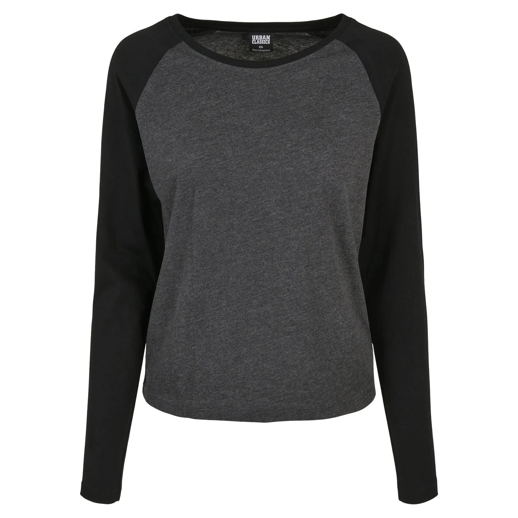4053838918562 - Ladies Contrast Raglan Longsleeve Langarmshirt charcoal schwarz in 3XL