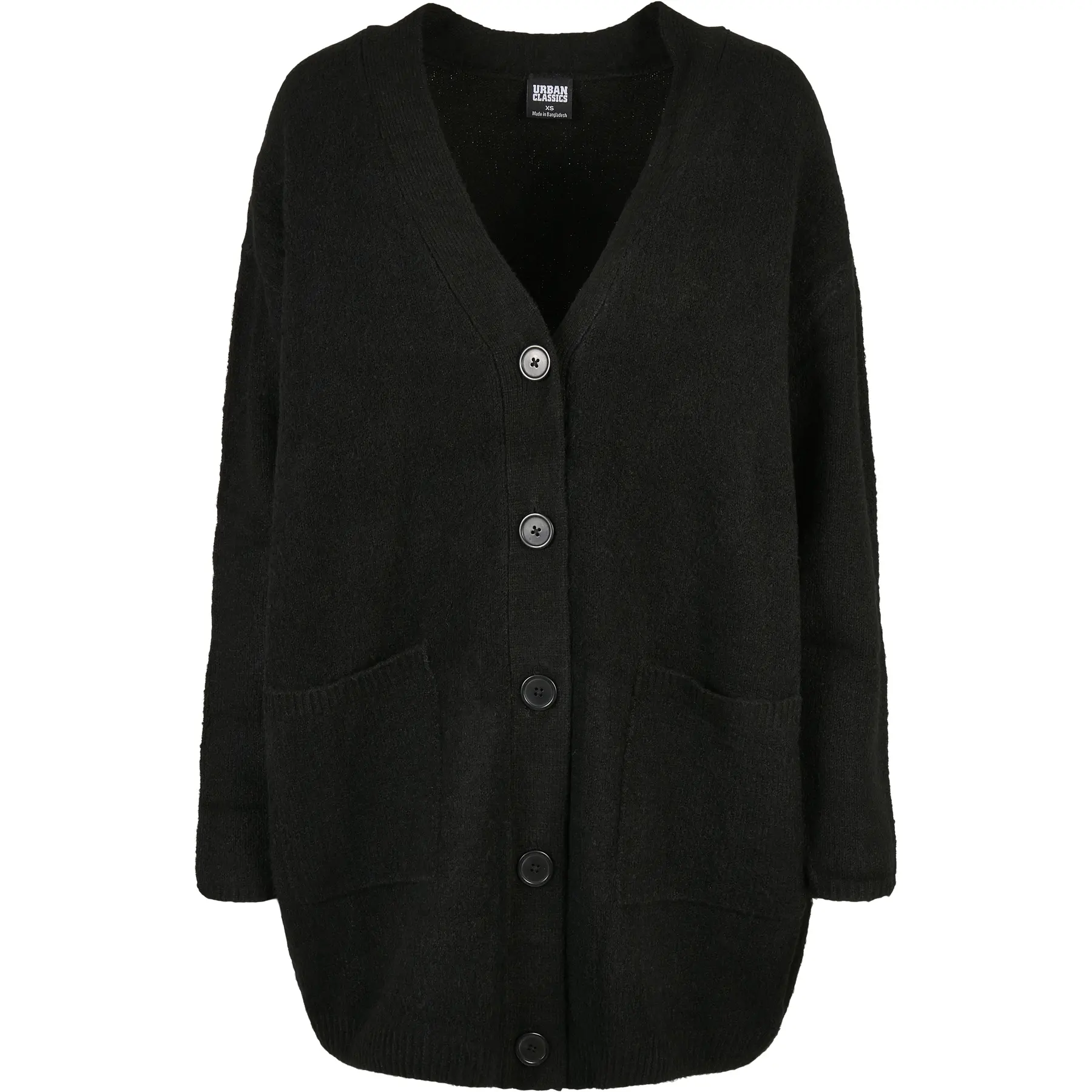 4065812065674 - Ladies Chunky Fluffy Knit Cardigan Cardigan schwarz in M