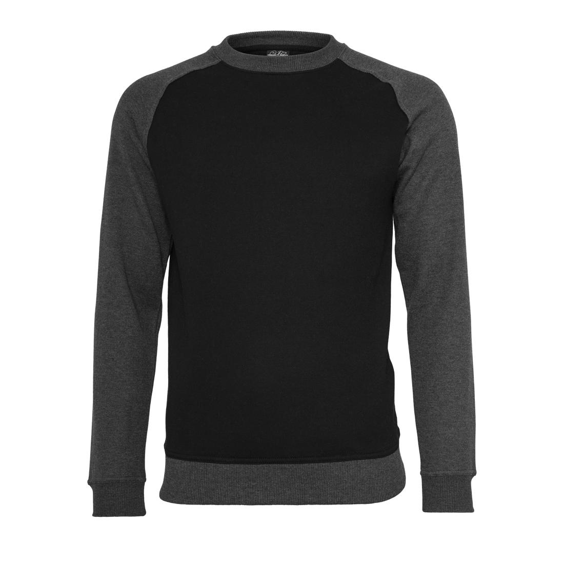 4053838009703 - 2-Tone Raglan Crewneck Sweatshirt schwarz charcoal