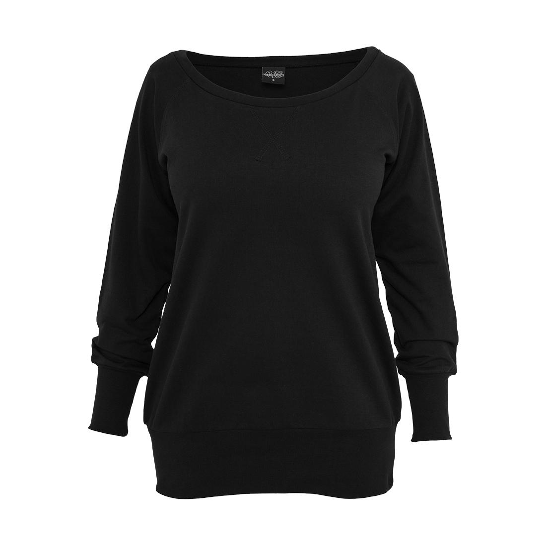4053838016428 - Ladies Wideneck Crewneck Sweatshirt schwarz in L