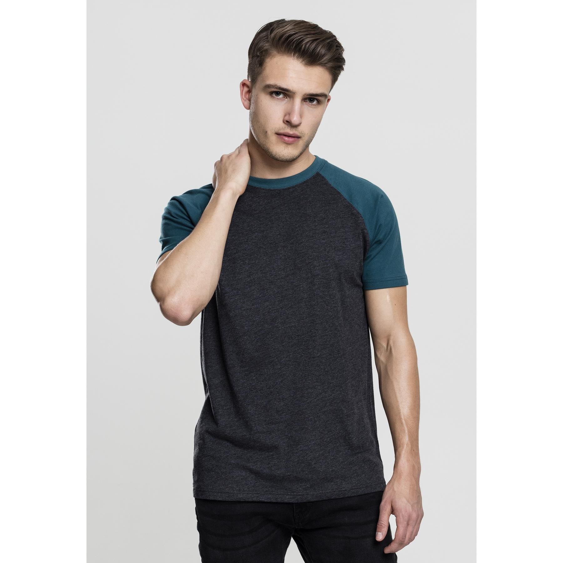 4053838199657 - T-Shirt Herren REGLAN CONTRAST TEE TB639 Grau Blau Charcoal teal
