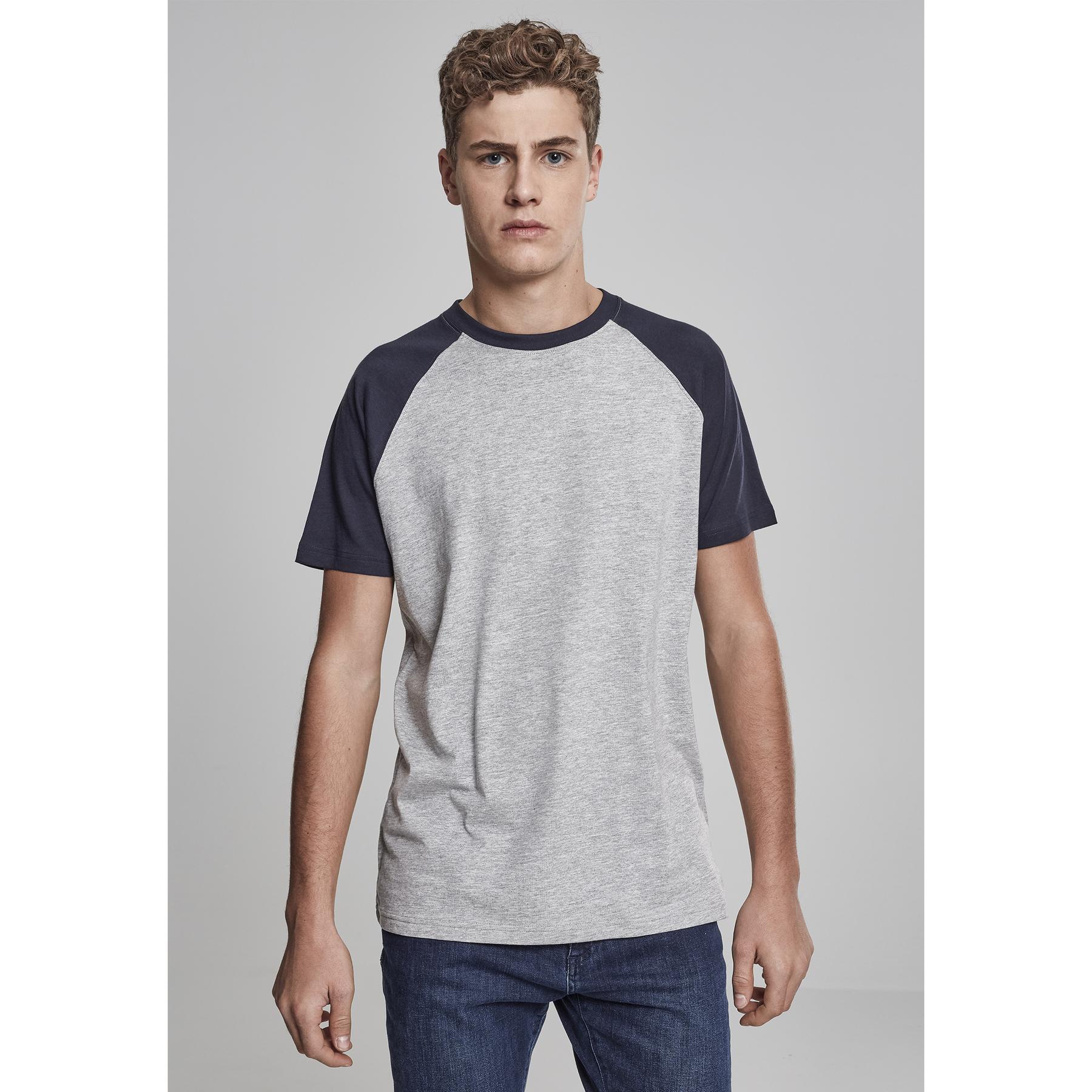 4053838262733 - T-Shirt Herren REGLAN CONTRAST TEE TB639 Grau Dunkelblau Gry Navy
