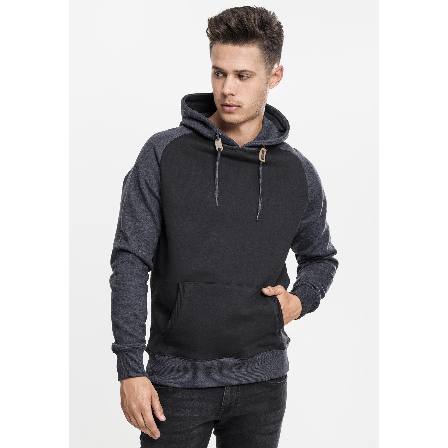 4053838037935 - Raglan Contrast Hoody Kapuzenpullover schwarz charcoal