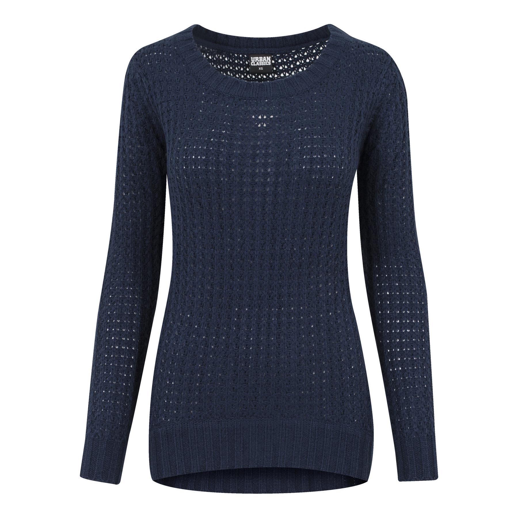 4053838129135 - Ladies Long Wideneck Sweater Strickpullover navy in M